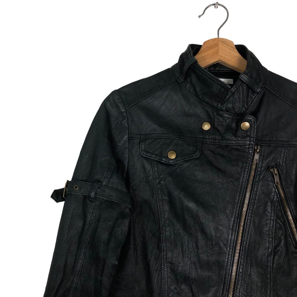 Japanese Brand 🔥Vtg Cropped Biker Leather Jacket M.Deux Issey Miyake Size US M / EU 48-50 / 2 - 7 Thumbnail