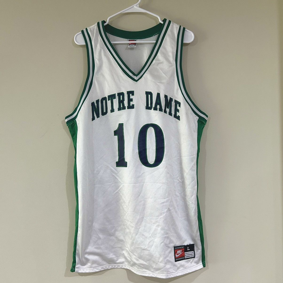 Vintage 1990’s Nike Notre Dame Basketball Jersey