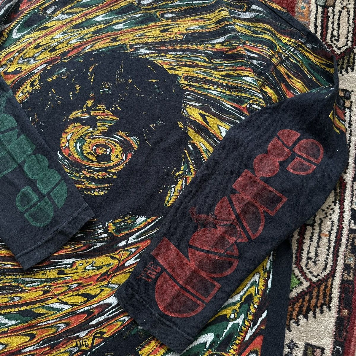 Vintage 90s The Doors Jim Morrison Psychedelic Long Sleeve Vintage Size US XL / EU 56 / 4 - 13 Thumbnail