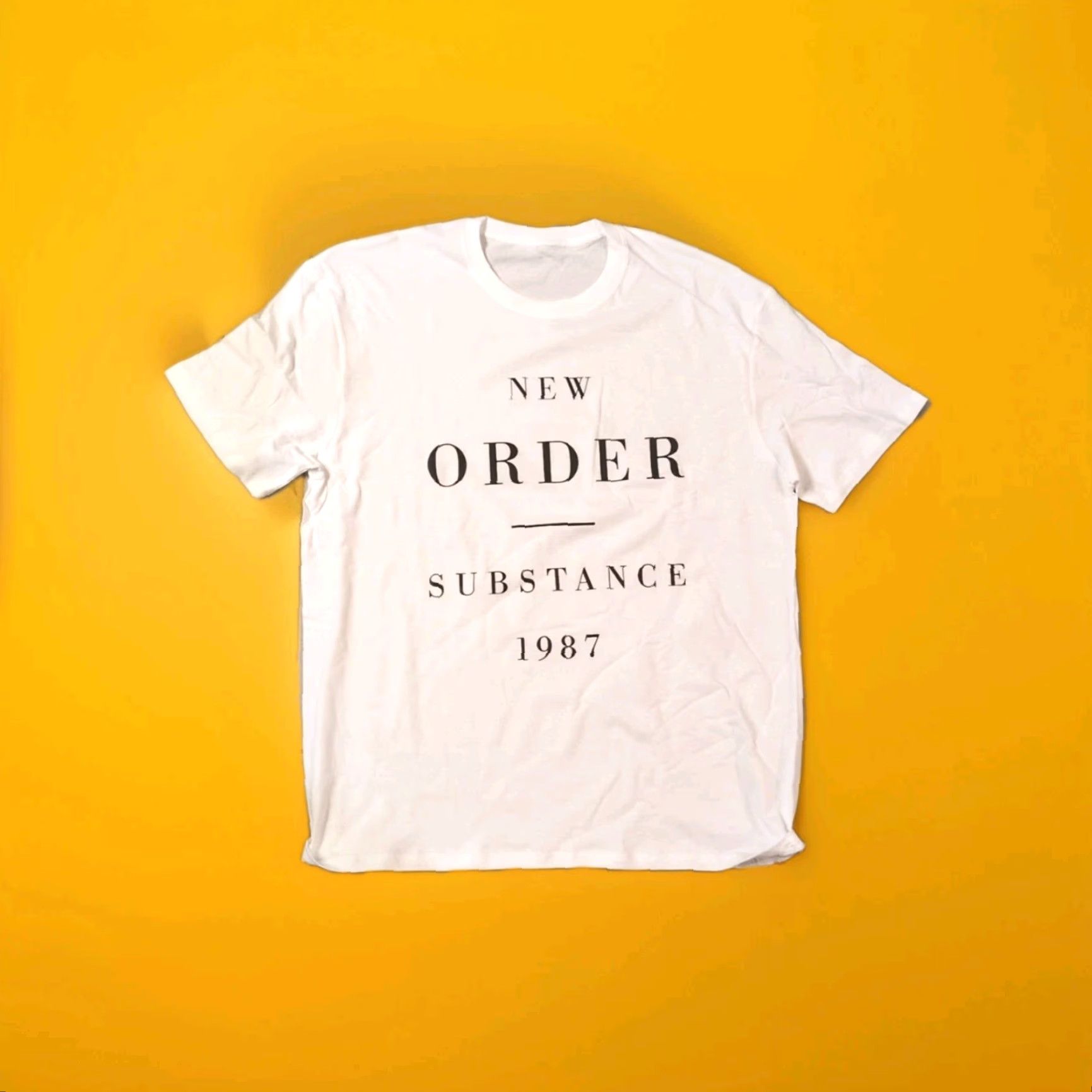 Gildan New Order Substance 1987 Officially Licensed 2022 White XL Band T-Shirt Cotton Crew Neck Short Sleeve Logo Graphic Print Men T-Shirt Size US XL / EU 56 / 4 - 2 Thumbnail