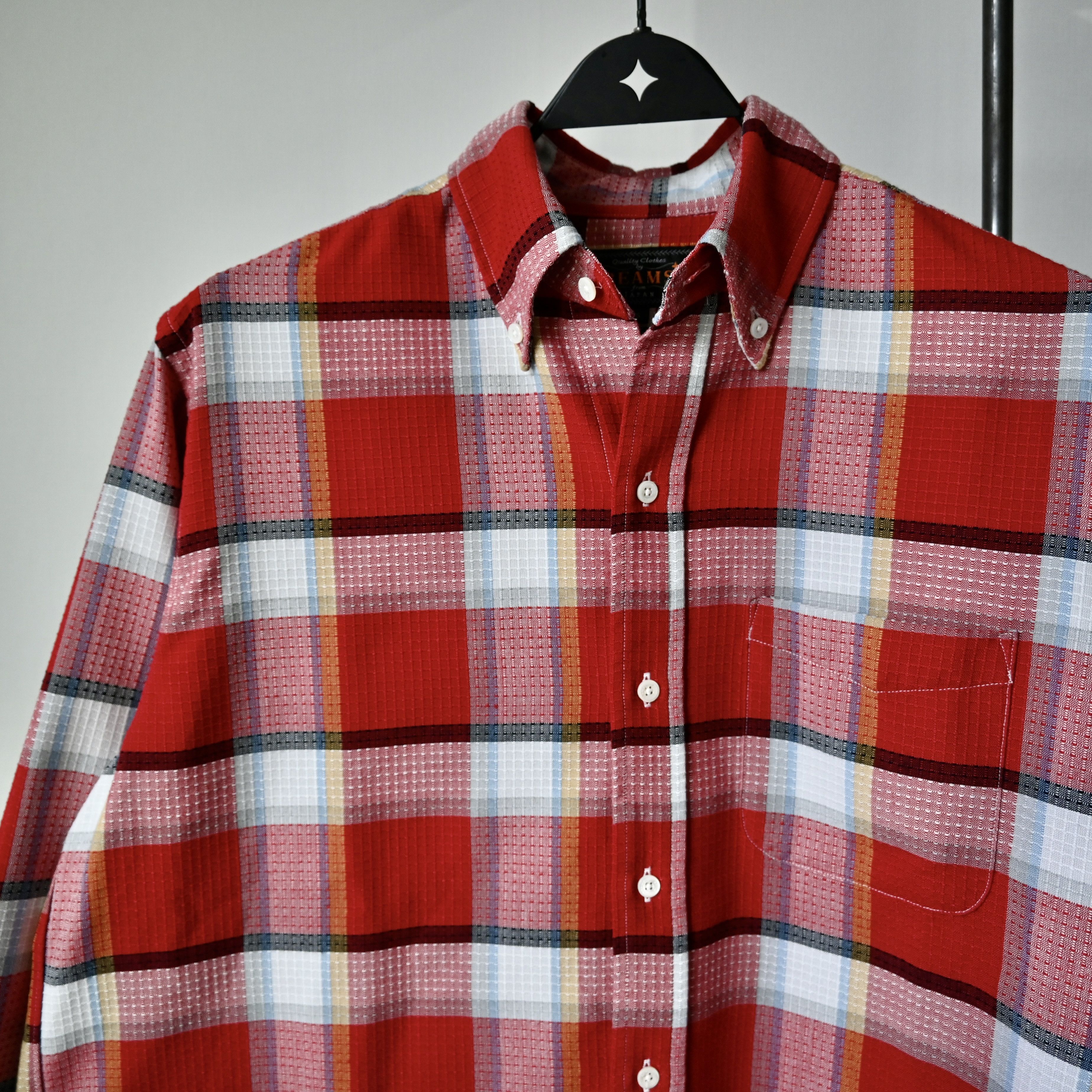 Beams Plus BEAMS Plus dobby woven BD shirt, red plaid, made in Japan Size US S / EU 44-46 / 1 - 8 Thumbnail