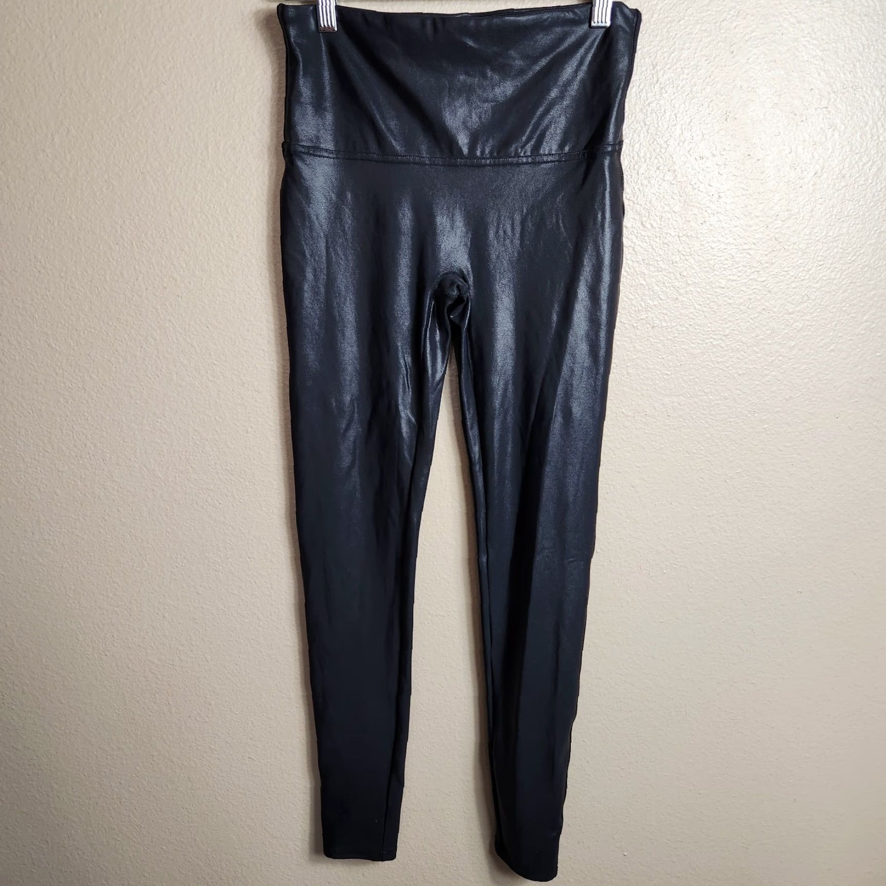 Spanx Spanx Spanxshape Faux Leather High Rise Leggings | L | Black Womens Size 36" / US 14 / IT 50 - 2 Thumbnail