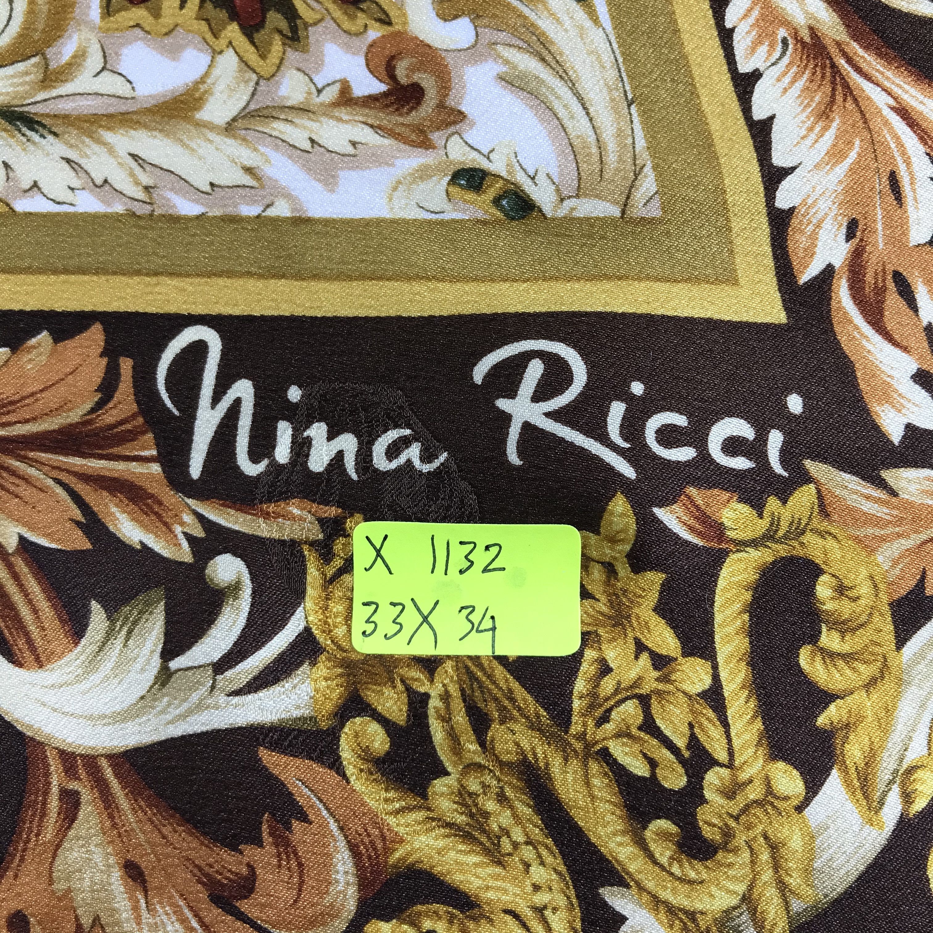 Nina Ricci × Vintage Vintage Nina Ricci Silk Scarf Size ONE SIZE - 5 Thumbnail