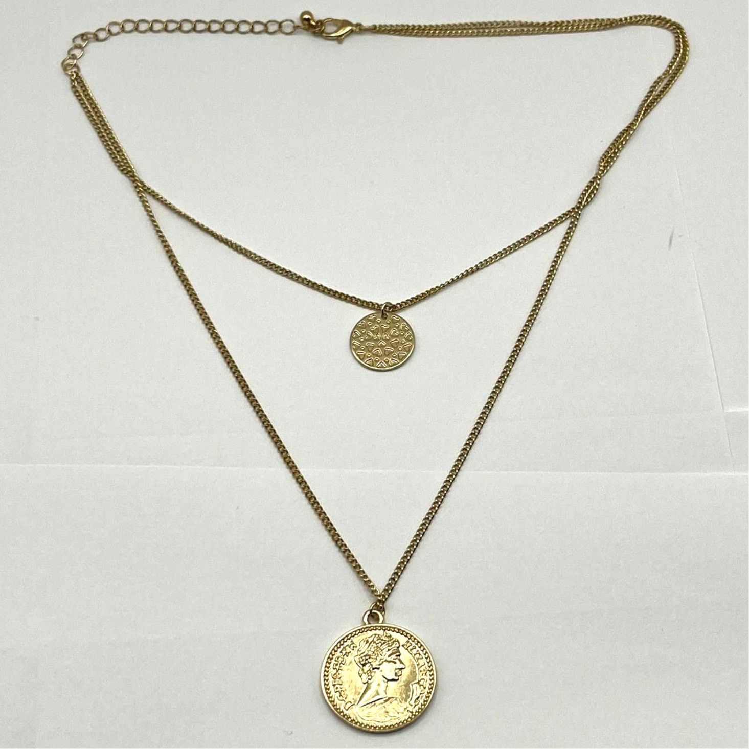 Other Gold 2 Pence Layered Necklace Size ONE SIZE - 4 Thumbnail