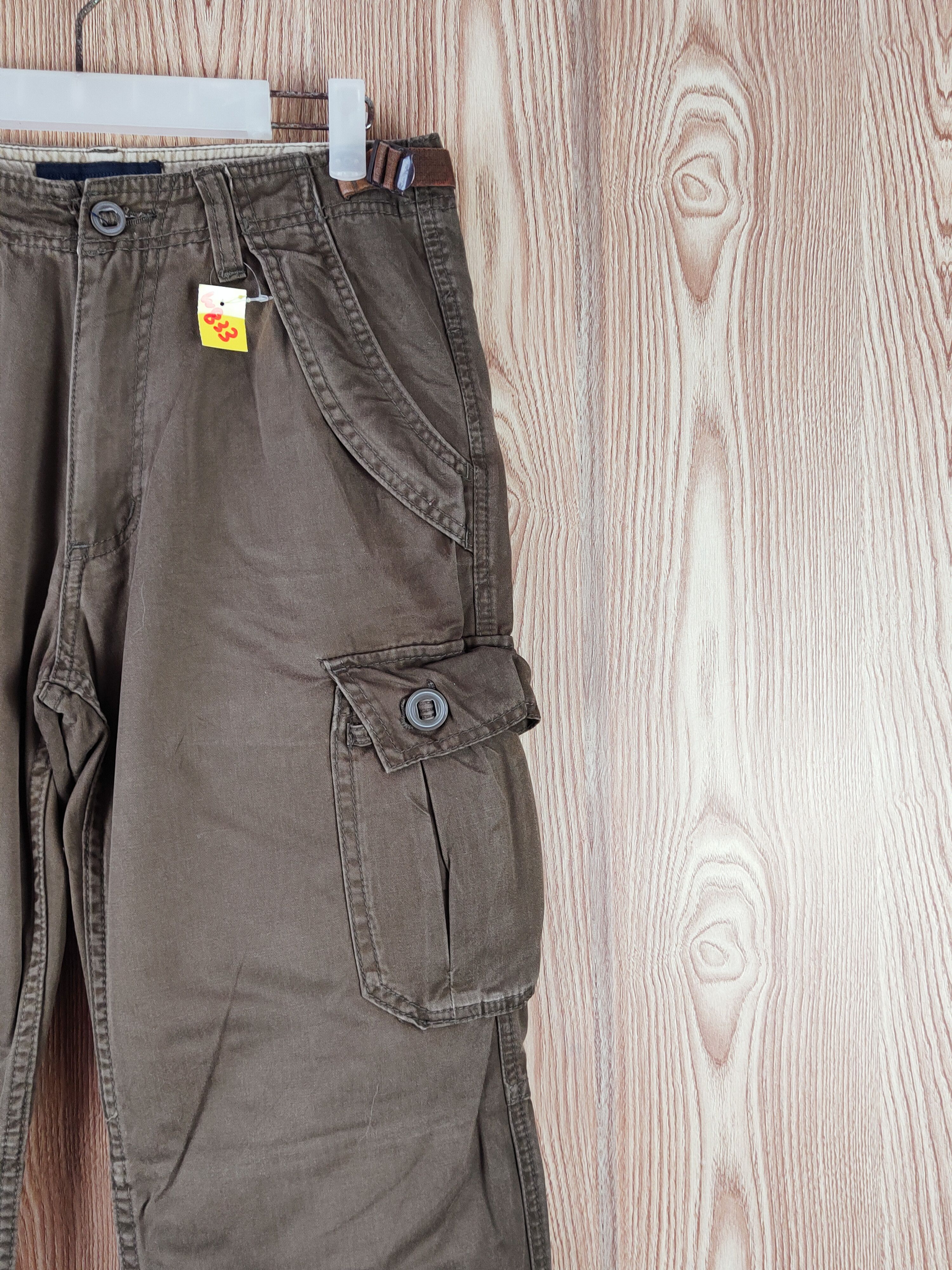 Japanese Brand Back Number Dark Brown Multipocket Cargo Pants #W833 Size US 28 / EU 44 - 5 Thumbnail