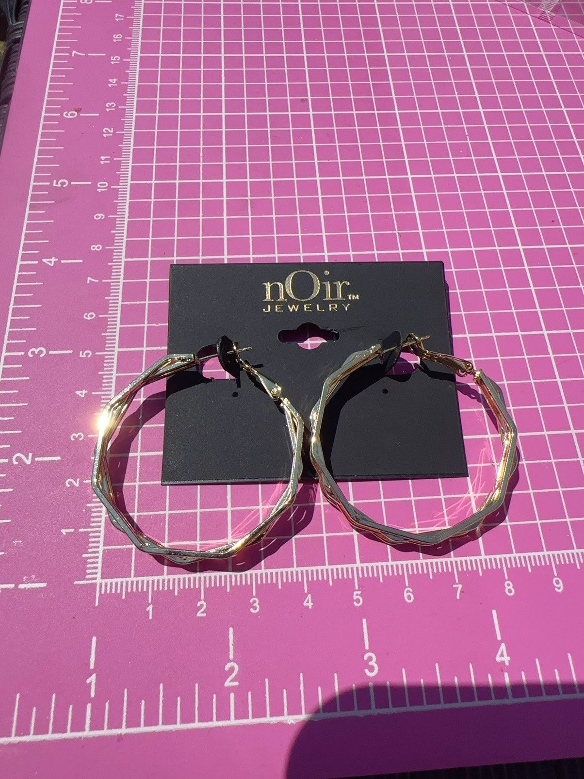 Designer Noir Geometric multiple gold loops clip on earrings Size ONE SIZE - 4 Thumbnail