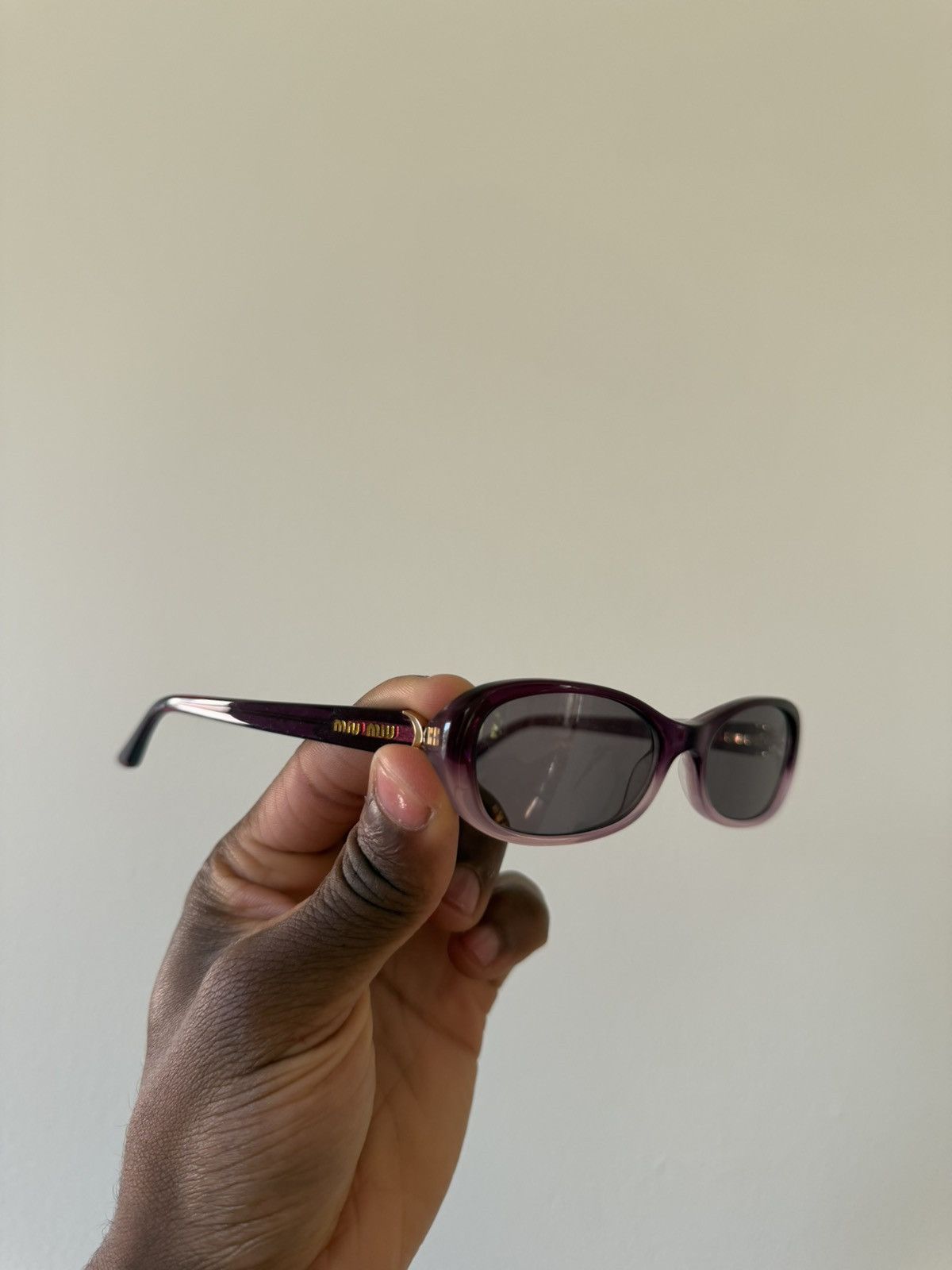 Miu Miu Vintage Miu Miu Oval Sunglasses Purple Y2K / Early 2000s Size ONE SIZE - 3 Thumbnail