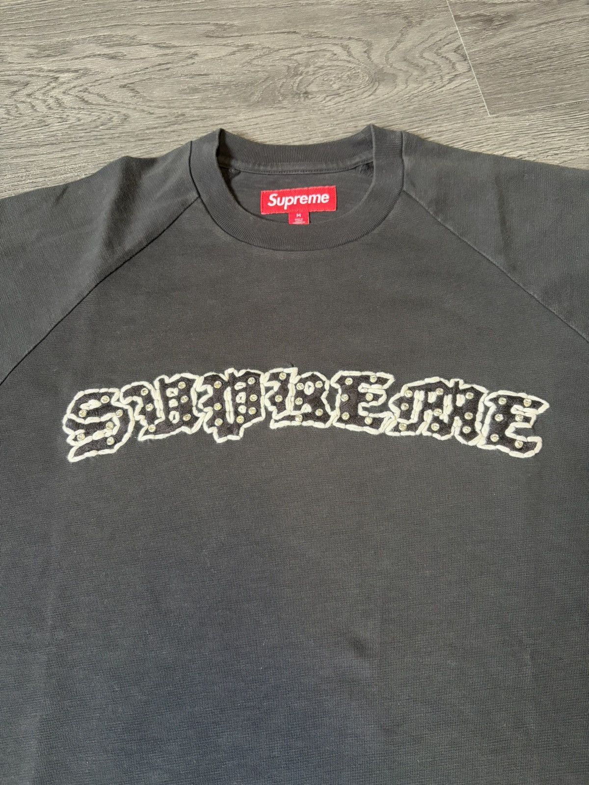 Supreme Supreme rhinestone raglan tee Size US M / EU 48-50 / 2 - 2 Thumbnail