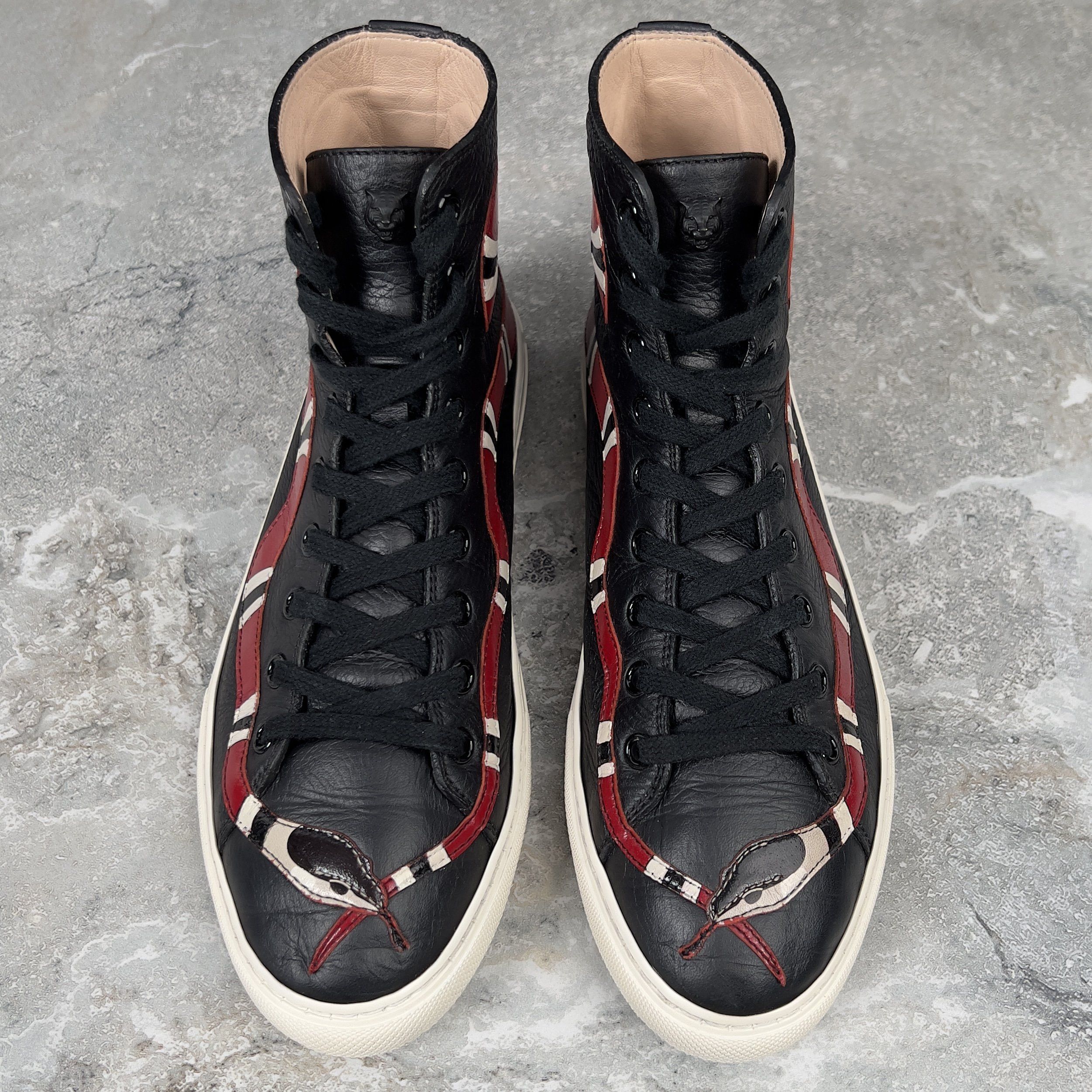 Gucci Gucci Major Snake High Top Sneakers Leather Size US 7 / IT 37 - 4 Thumbnail