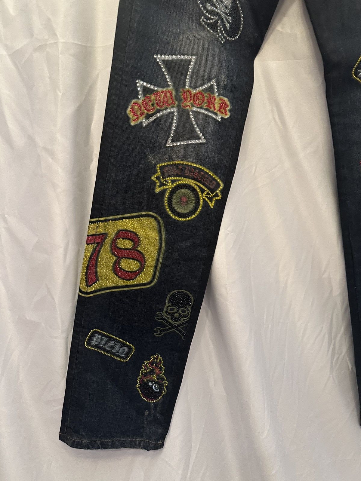 Philipp Plein Philipp Plein Patchwork Denim SICK Size US 32 / EU 48 - 2 Thumbnail