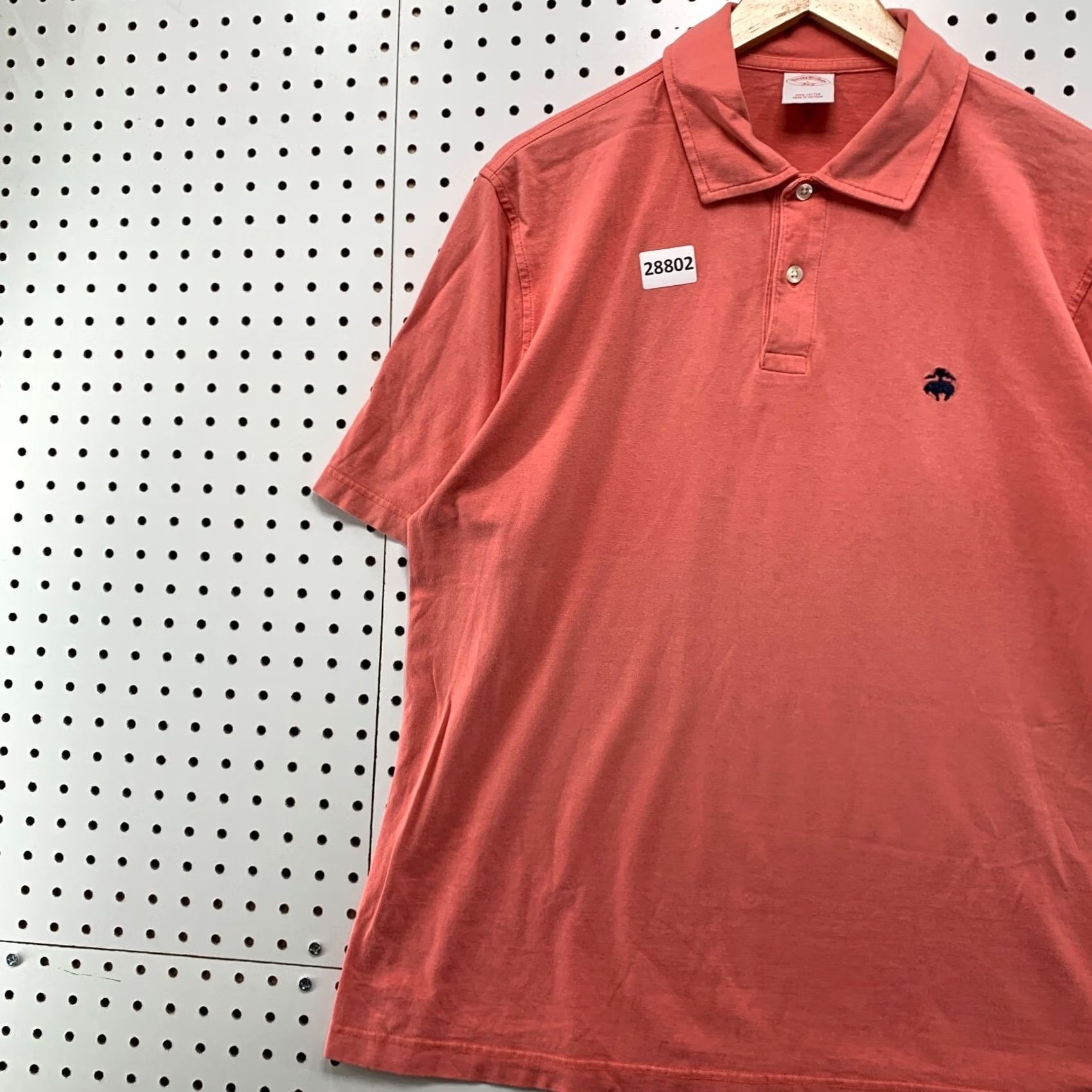 Brooks Brothers Brooks Brothers Collared Polo Shirt Mens L Coral Short Sleeve Casual Polo 23X28 Size US L / EU 52-54 / 3 - 3 Thumbnail