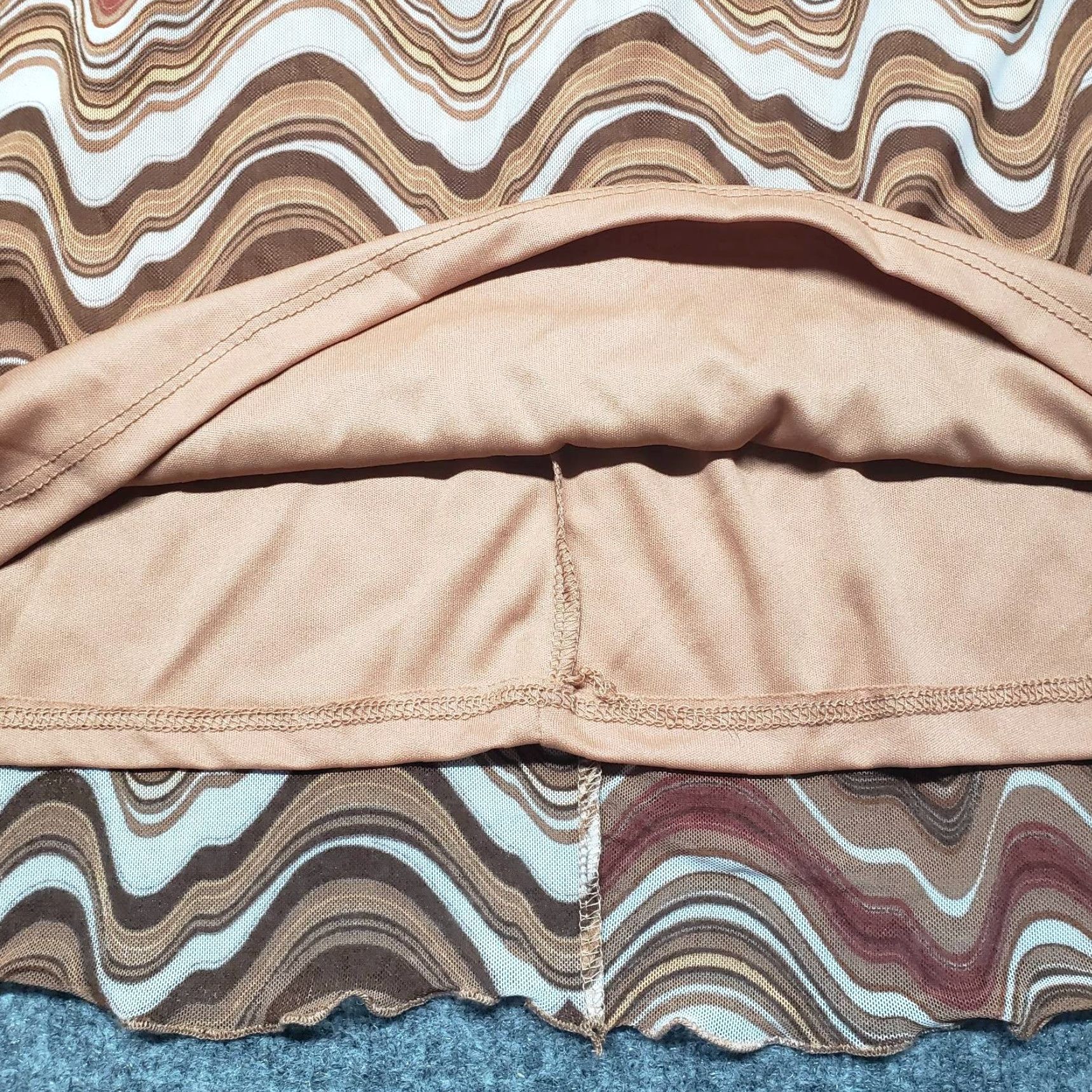 Vintage **Rue21 Brown Wavy Retro 4X Plus Size Cardigan Jacket Dress** User: Rue21 Brown Wavy Retro 4X Plus Size Cardigan Jacket Dress Size XXL / US 16-18 / IT 52-54 - 5 Thumbnail