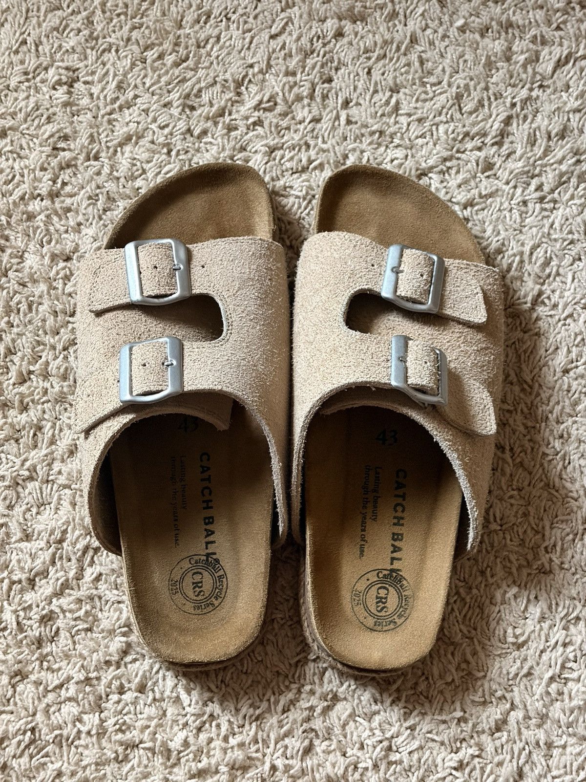 Other Catch Ball Beige Suede Sandals Size US 10 / EU 43 - 1 Thumbnail