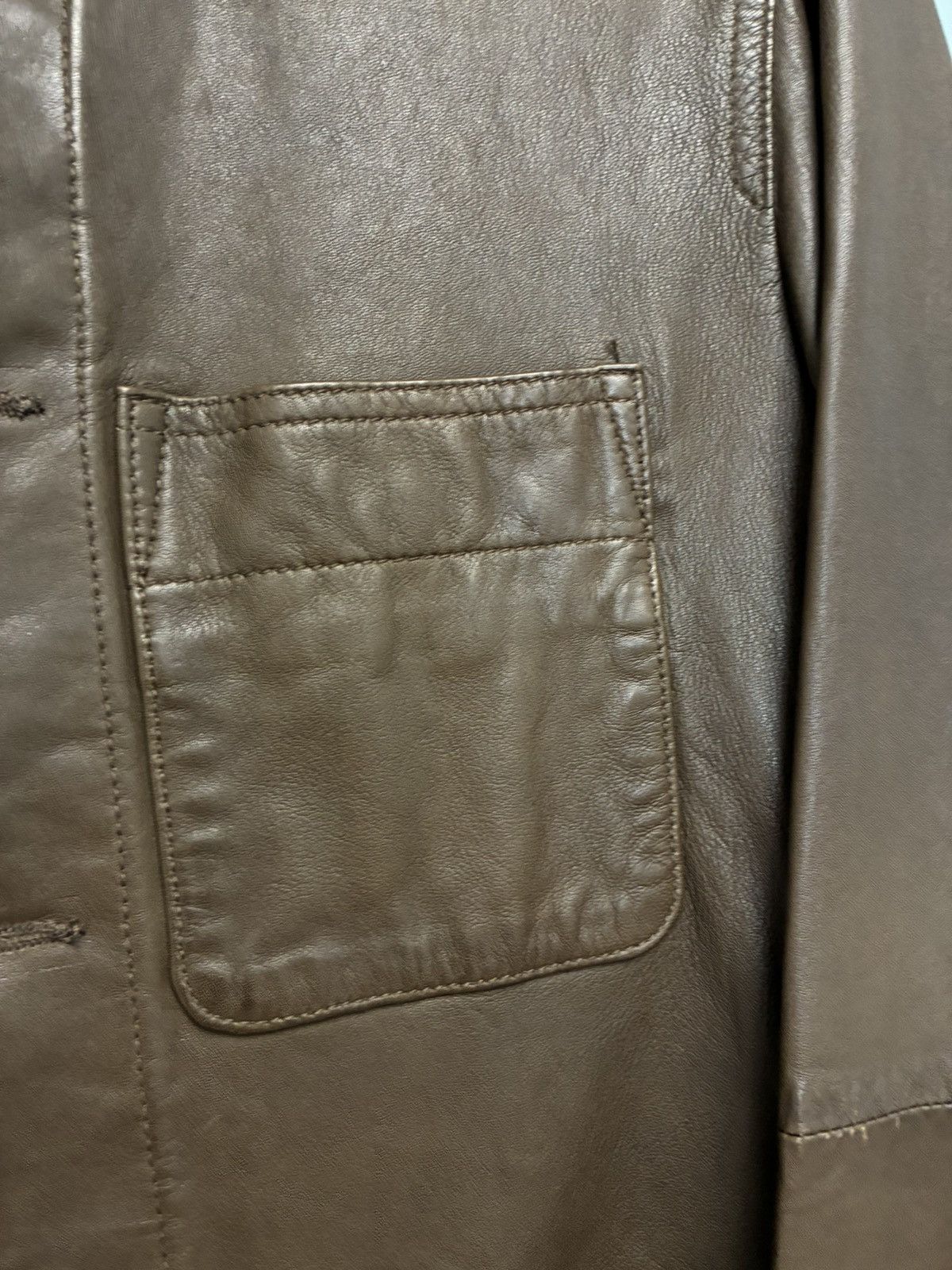 John Varvatos Officer Brown Leather Jacket Size Small Size US S / EU 44-46 / 1 - 9 Thumbnail
