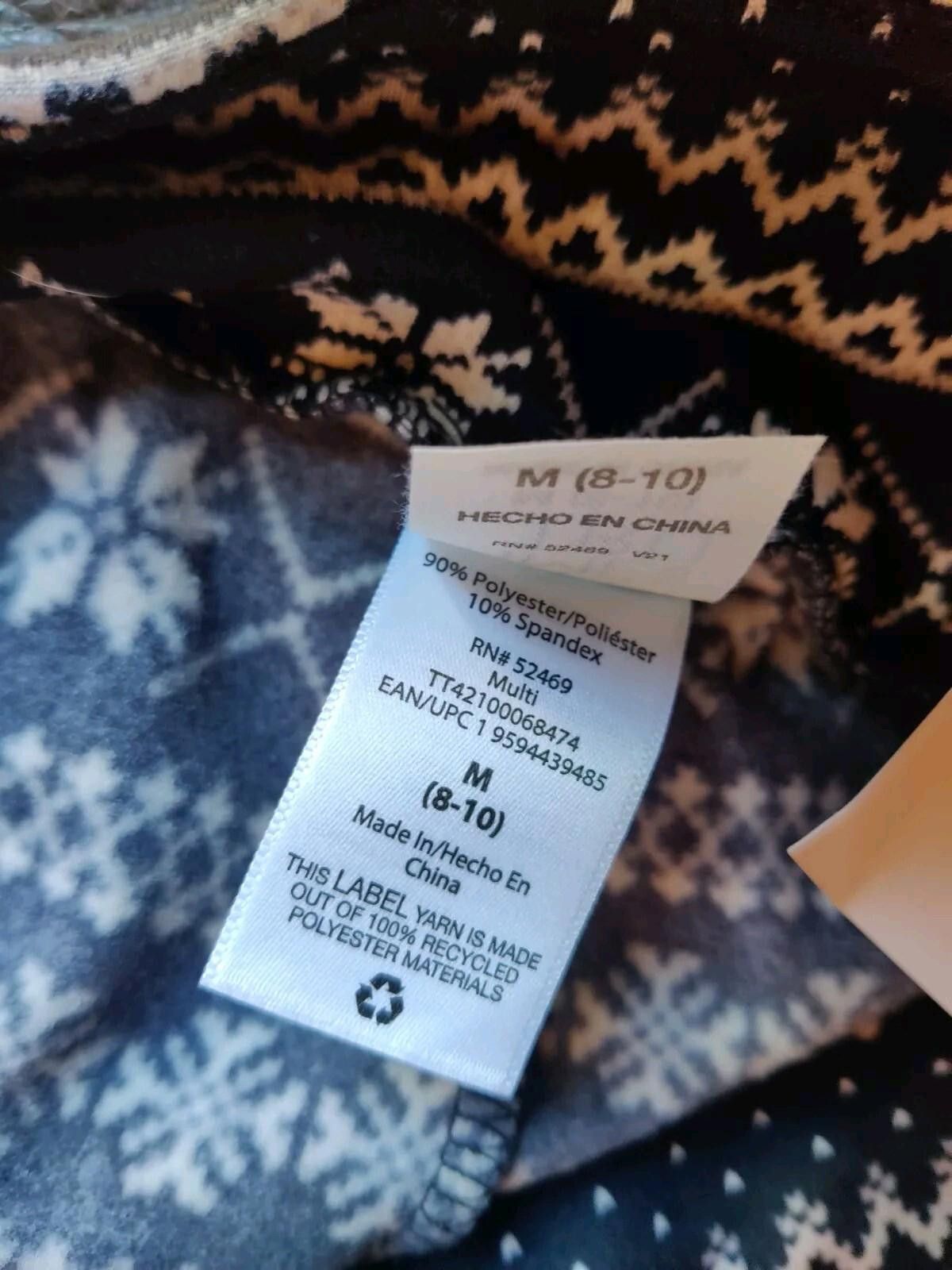 Other Time & Tru Womens M Medium Black & White Sweater Leggings No Size 32" / US 10 / IT 46 - 8 Thumbnail