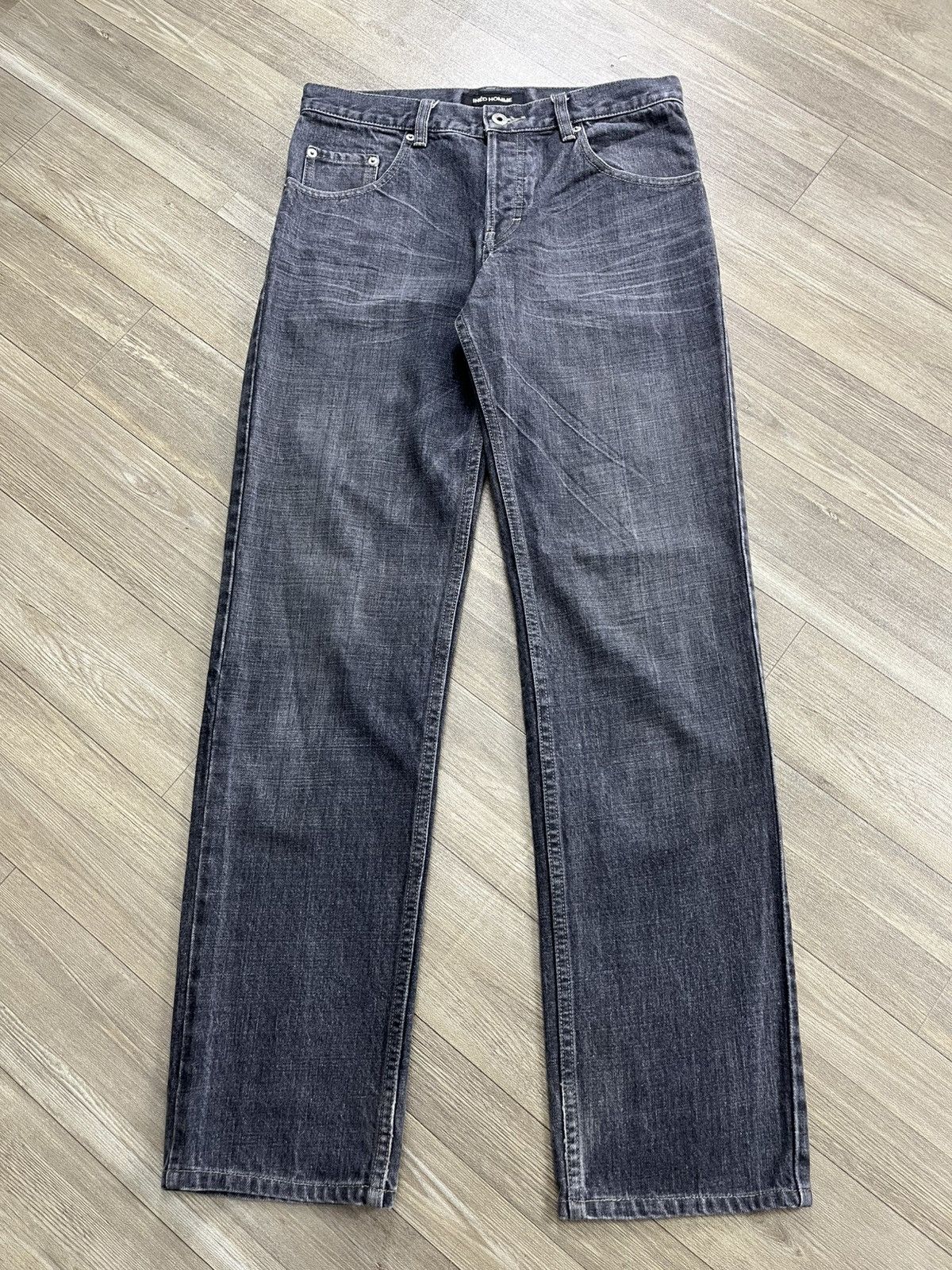 Yohji Yamamoto Japanese Design Ined Homme Yohji Yamamoto Faded Black Jeans Size US 29 - 1 Thumbnail