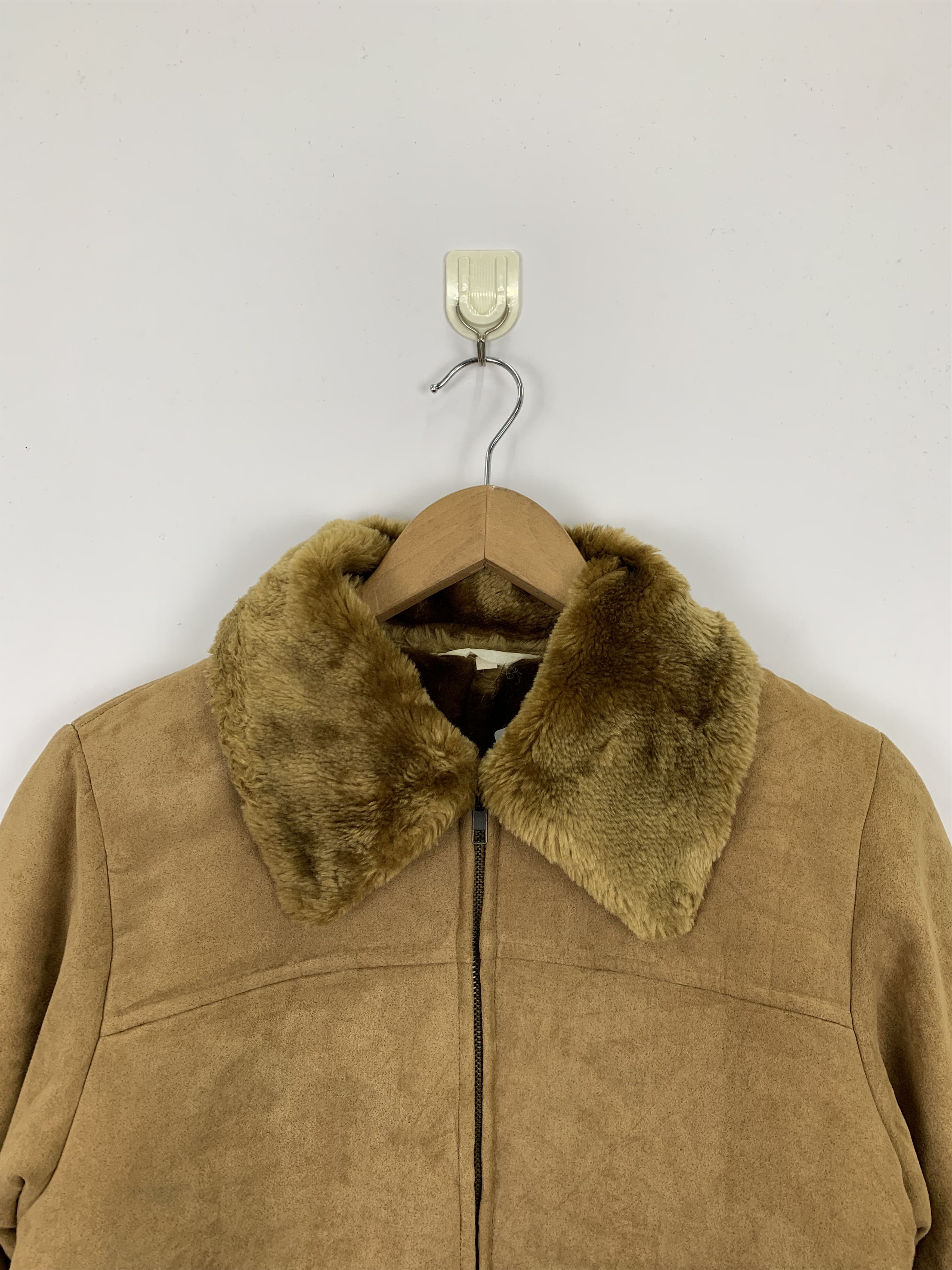 Japanese Brand Vintage 80s Japanese Brand Sherpa Suede Leather Jacket J1044 Size US M / EU 48-50 / 2 - 2 Thumbnail