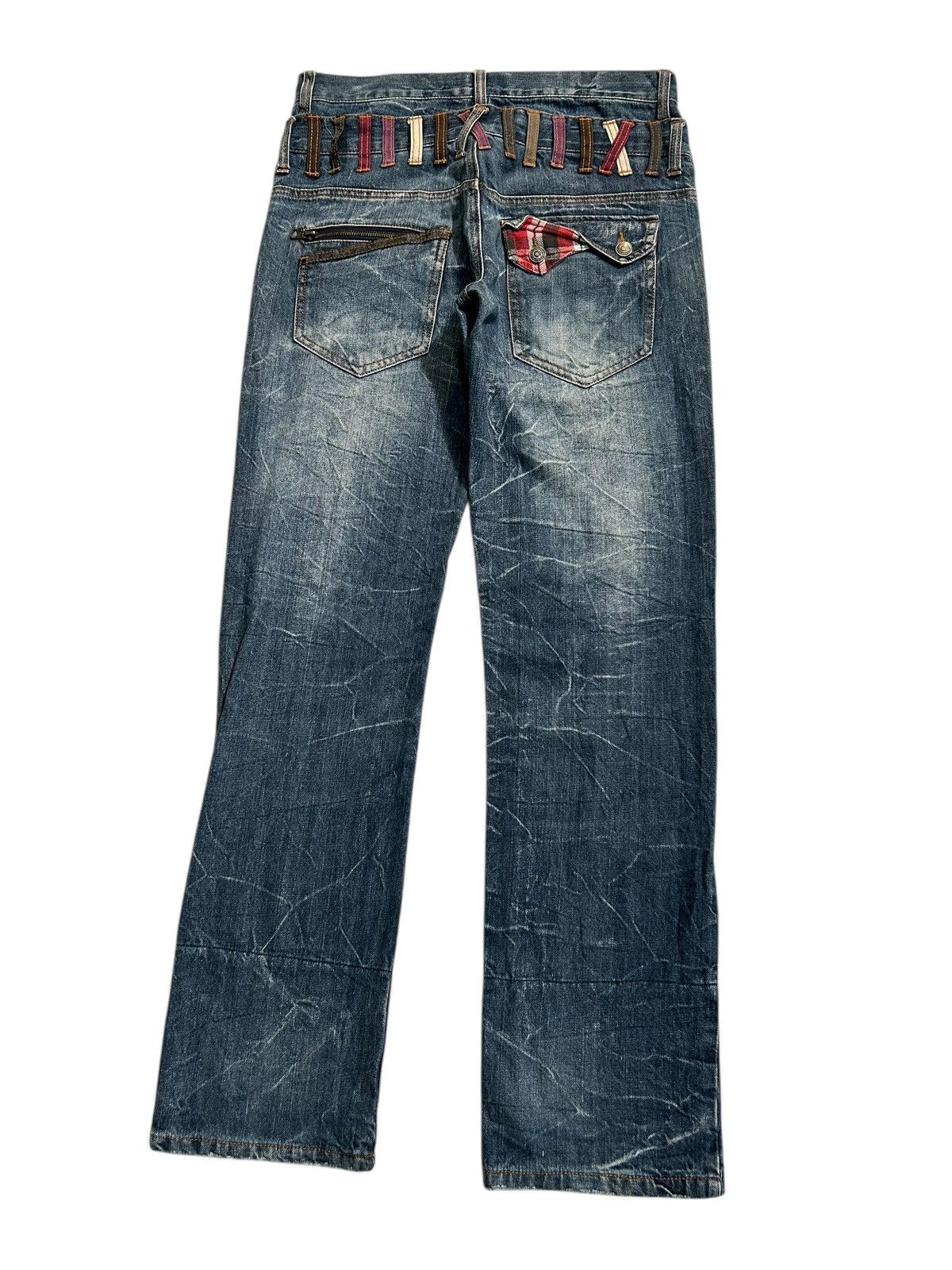 Japanese Brand × Kapital × Vintage Double Waist Nylaus Japanese Punk Style Denim Jeans Size US 32 / EU 48 - 14 Thumbnail
