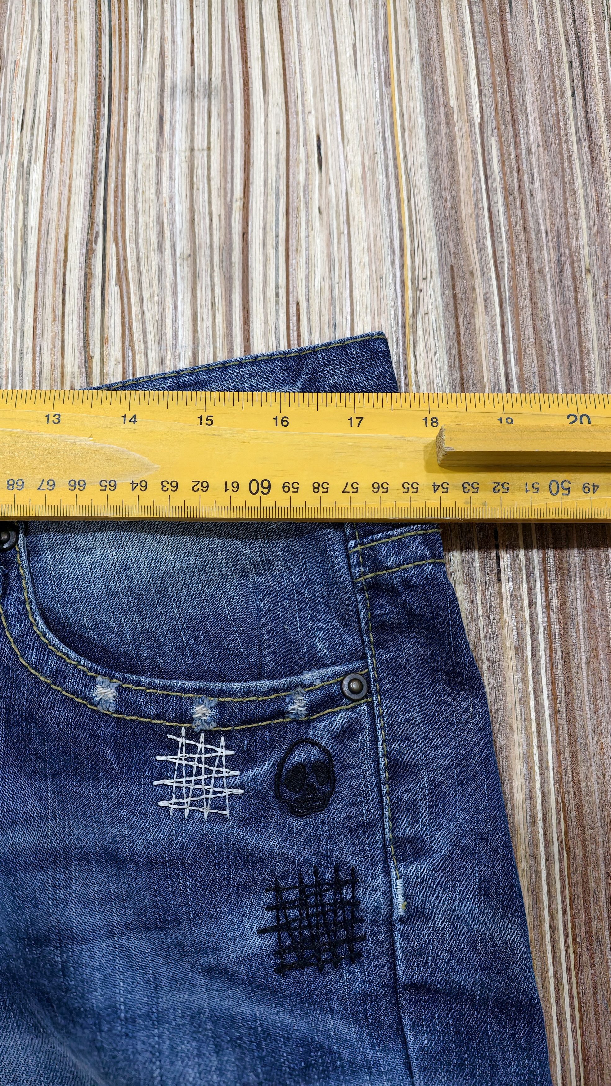Japanese Brand Lolita skull jeans Size US 35 - 8 Thumbnail