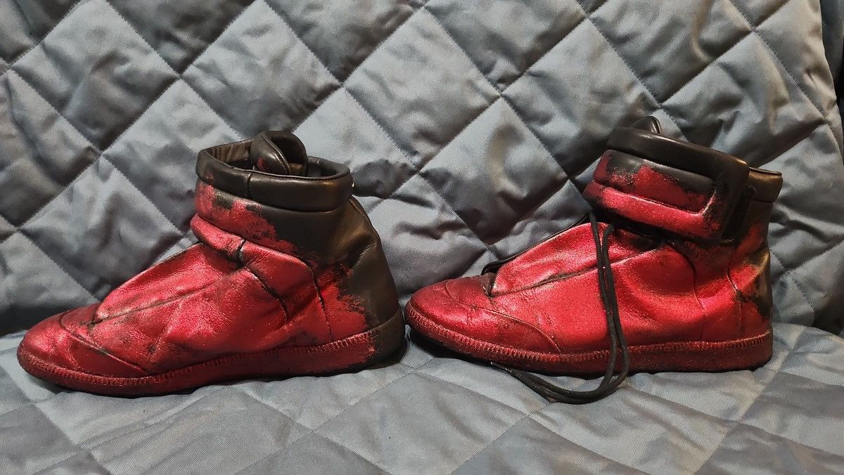 Glitter Future Leather Sneaker (Red/Black)
