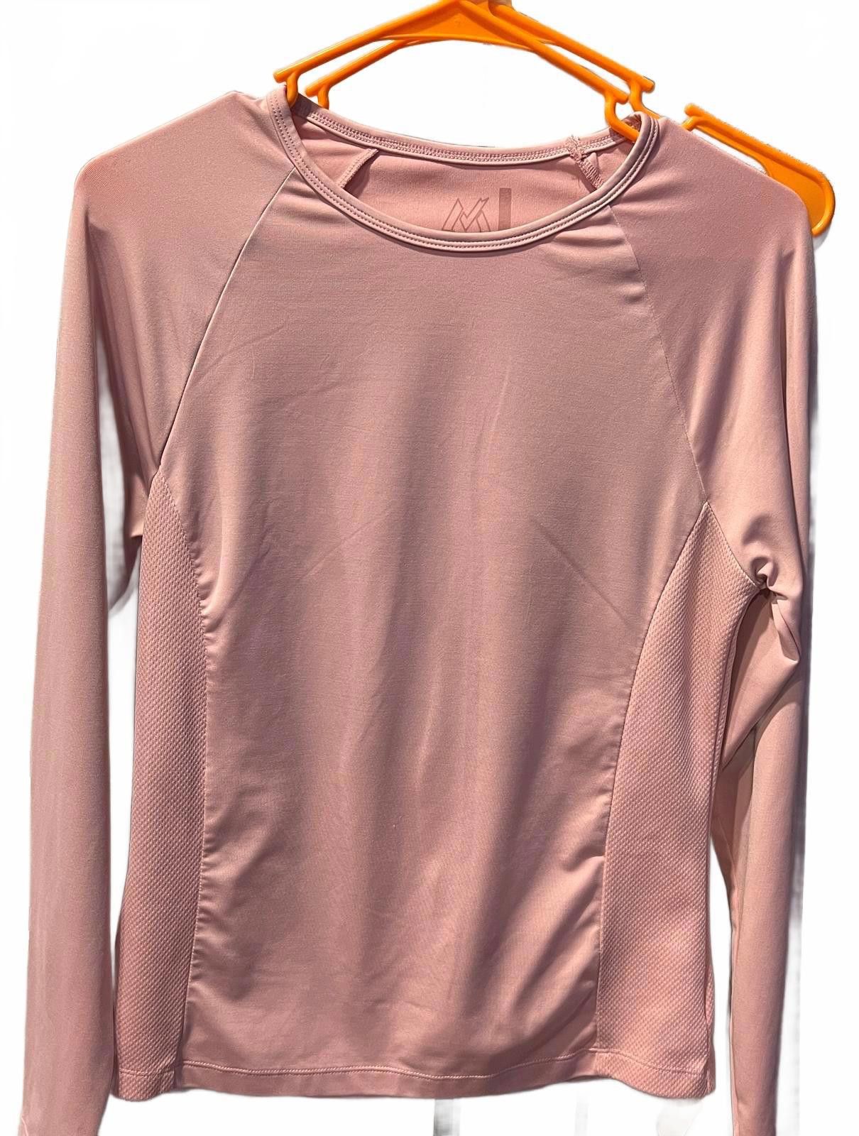 Michael Kors Michi Women's Long Sleeve Activewear Top Pink Size Medium Size ONE SIZE - 2 Thumbnail