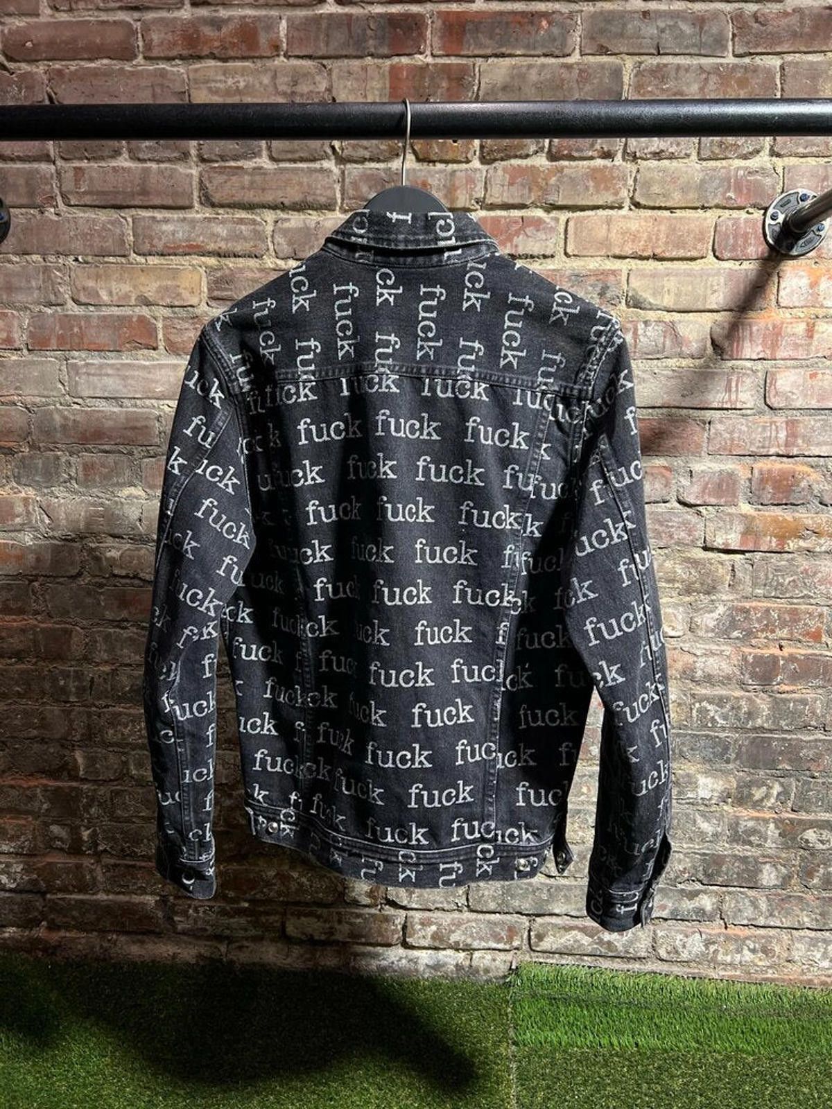 Supreme Supreme F**K You Black Jean Jacket Sz. M Size US M / EU 48-50 / 2 - 2 Thumbnail