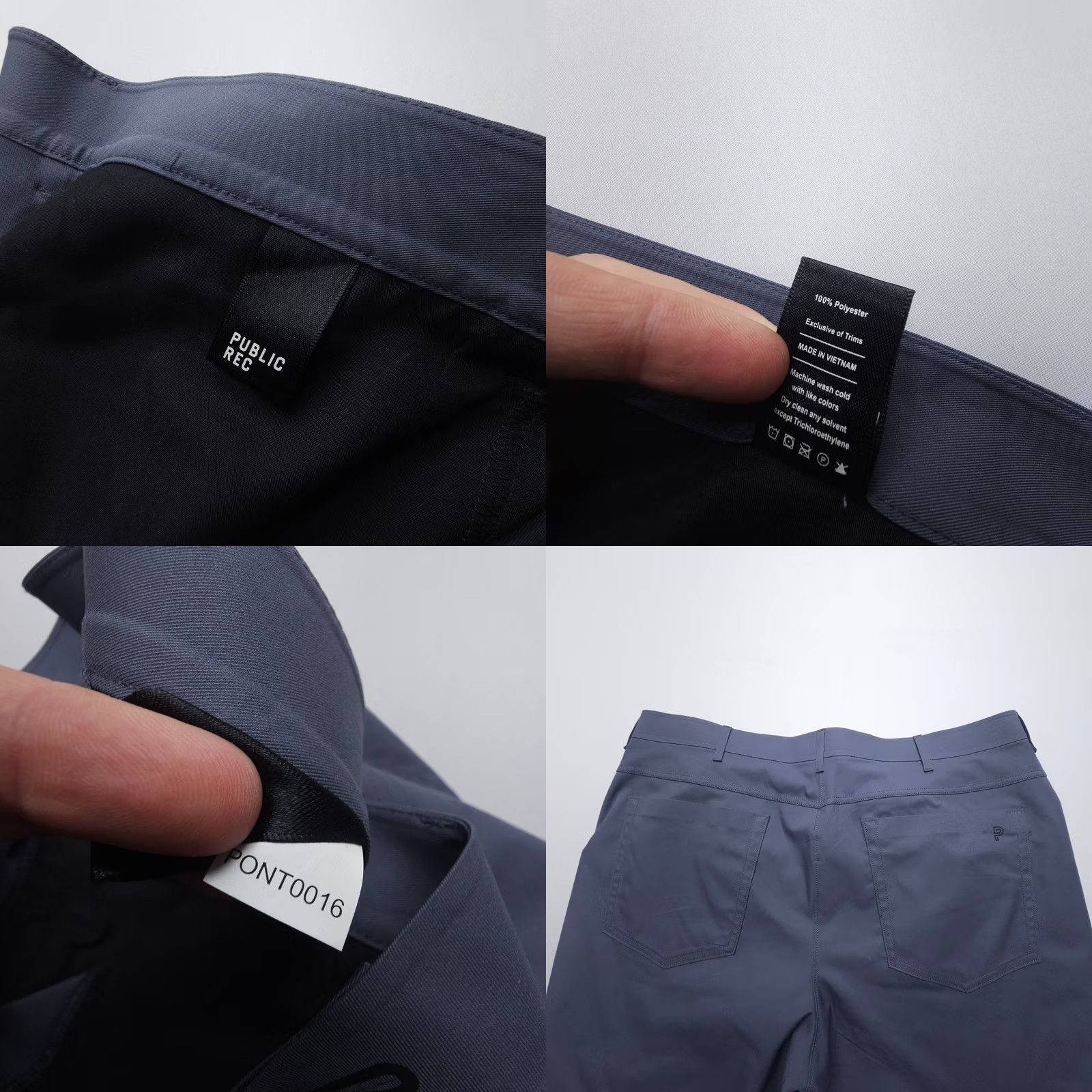 Vintage Public Rec Mens Chino Pants 40x28 Gray Stretch 5-Pocket Regular Inseam 27 Flat Front Business Casual Size US 40 / EU 56 - 8 Thumbnail
