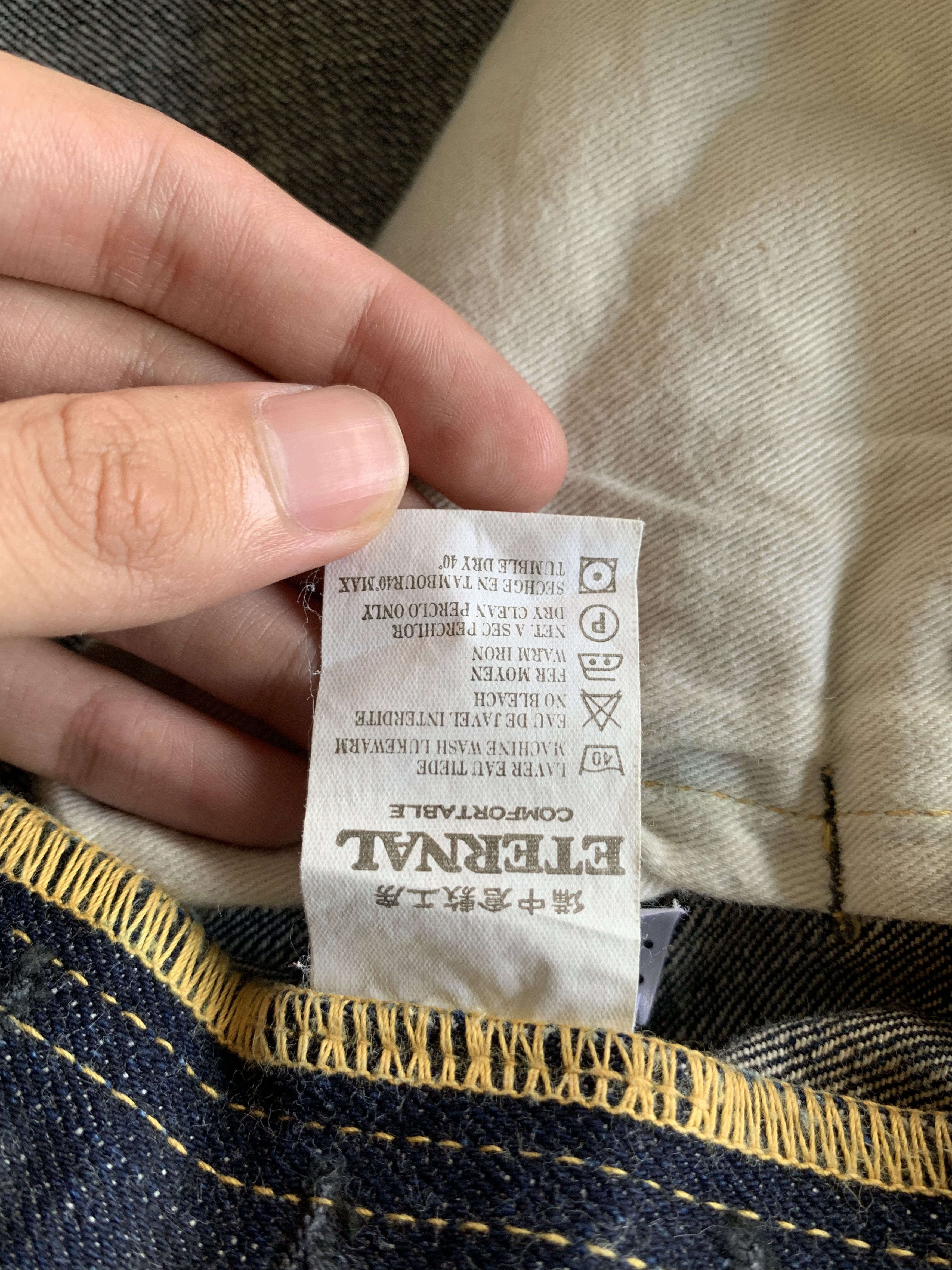 Eternal ETERNAL SELVEDGE INDIGO BUTTON FLY JAPANESE DENIM Size US 33 - 23 Thumbnail