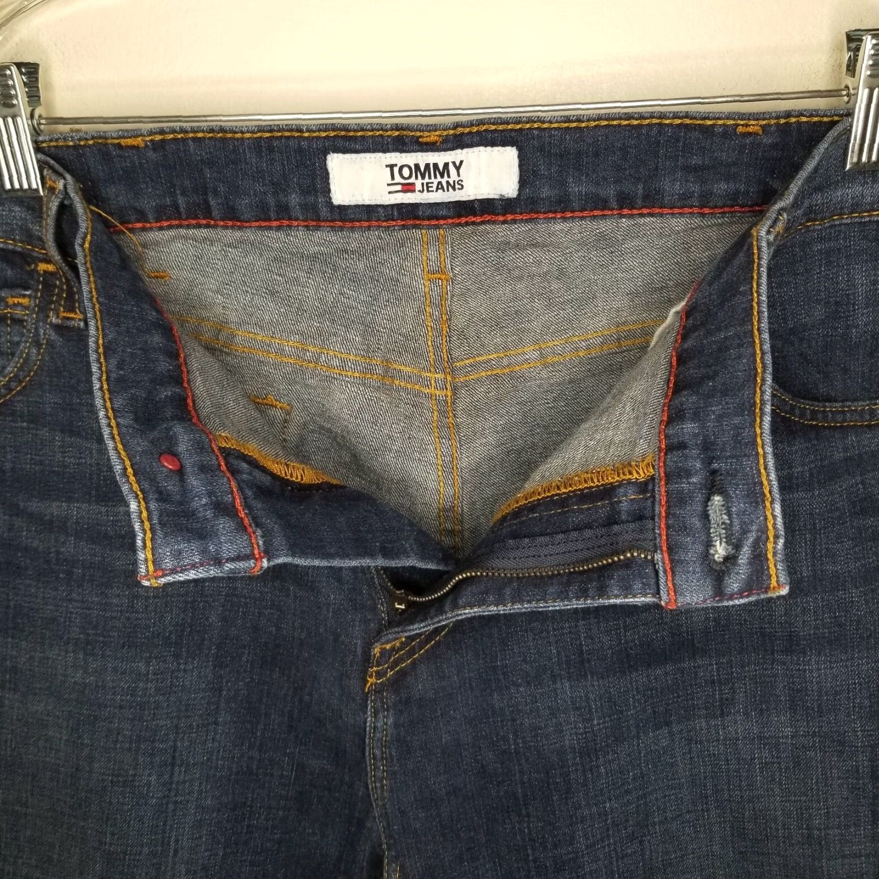 Tommy Hilfiger TOMMY HILFIGER Men's Straight Jeans 40x32 Blue Regular Size US 40 / EU 56 - 3 Thumbnail