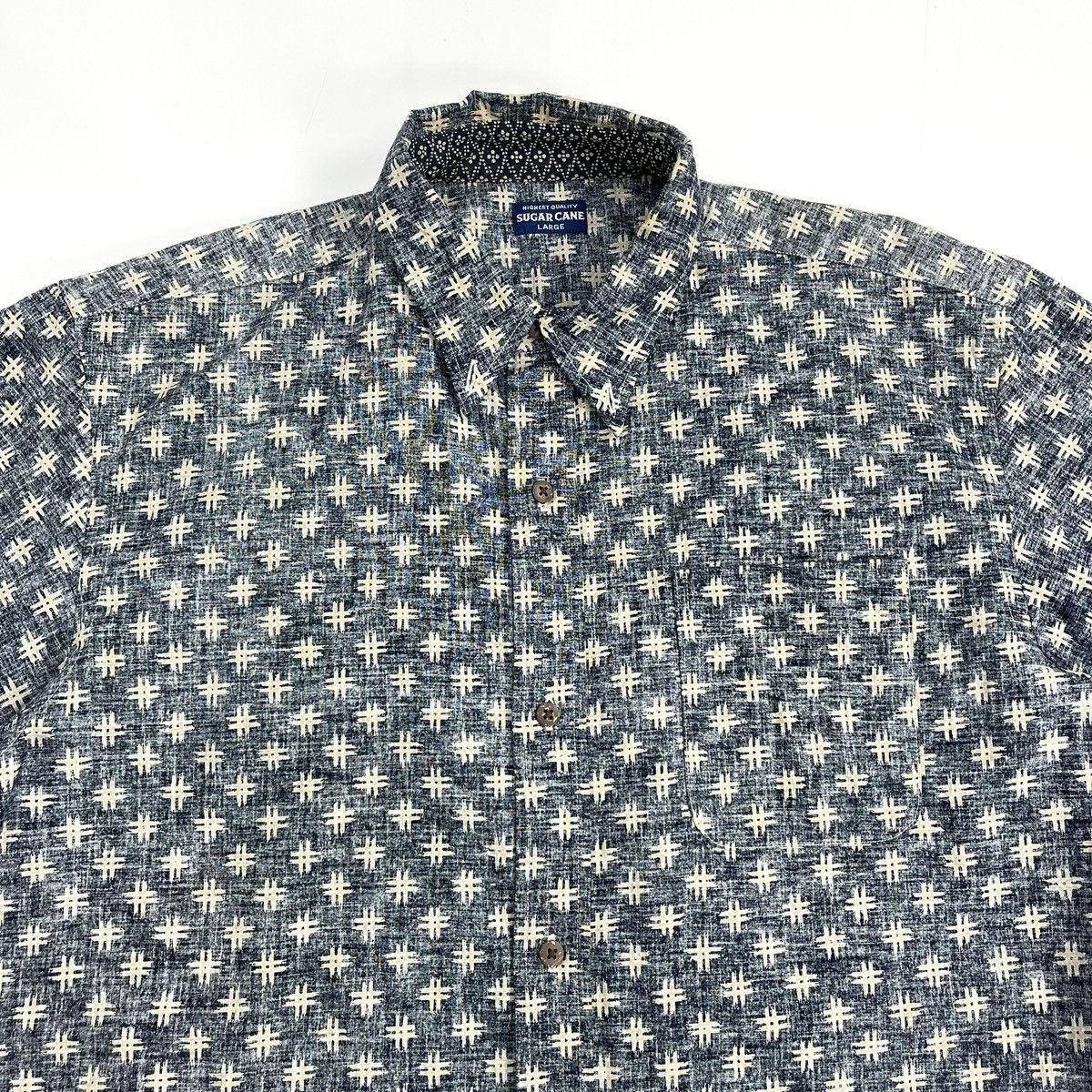 Sugar Cane Vintage Sugar Cane Pattern Indigo Backwards Button Up Shirt Size US L / EU 52-54 / 3 - 2 Thumbnail