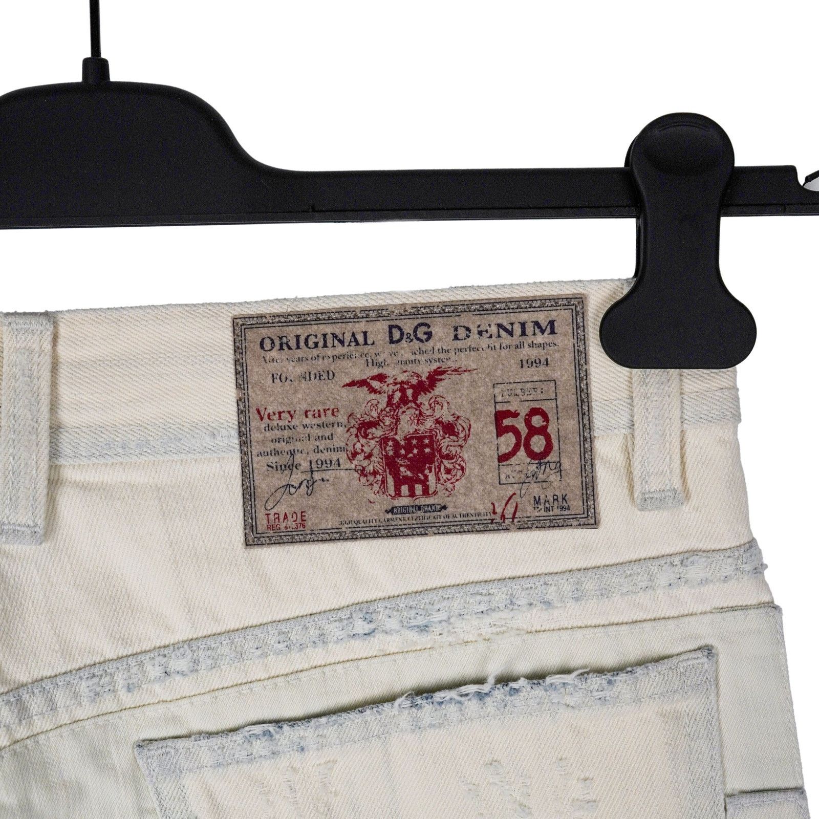 Dolce & Gabbana Dolce Gabbana White Distressed Patchwork Denim Pants Jeans Size US 31 - 6 Thumbnail