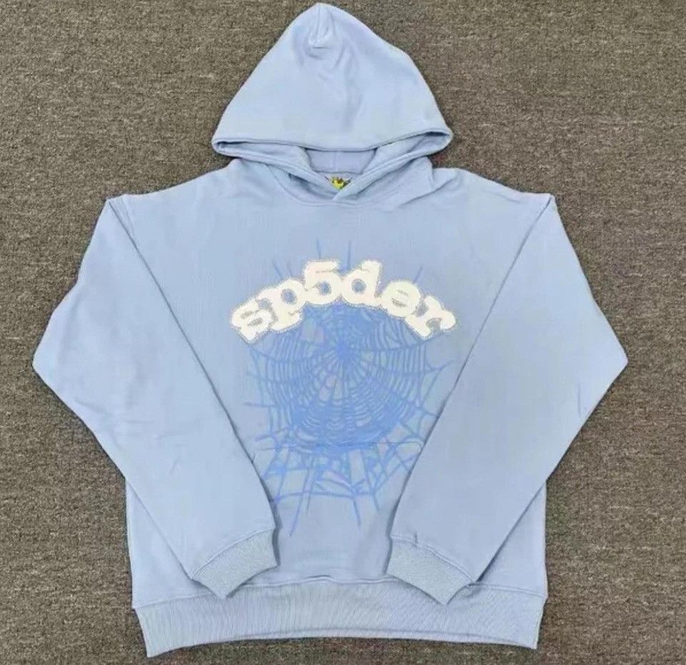 Spyder Sp5der Baby Blue Hoodie Grailed