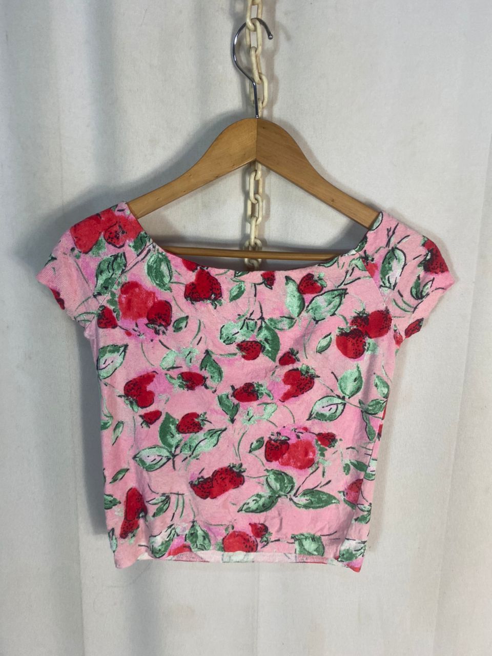 Anna Molinari Vintage Anna molinari fullprint crop shirt Size S / US 4 / IT 40 - 10 Thumbnail