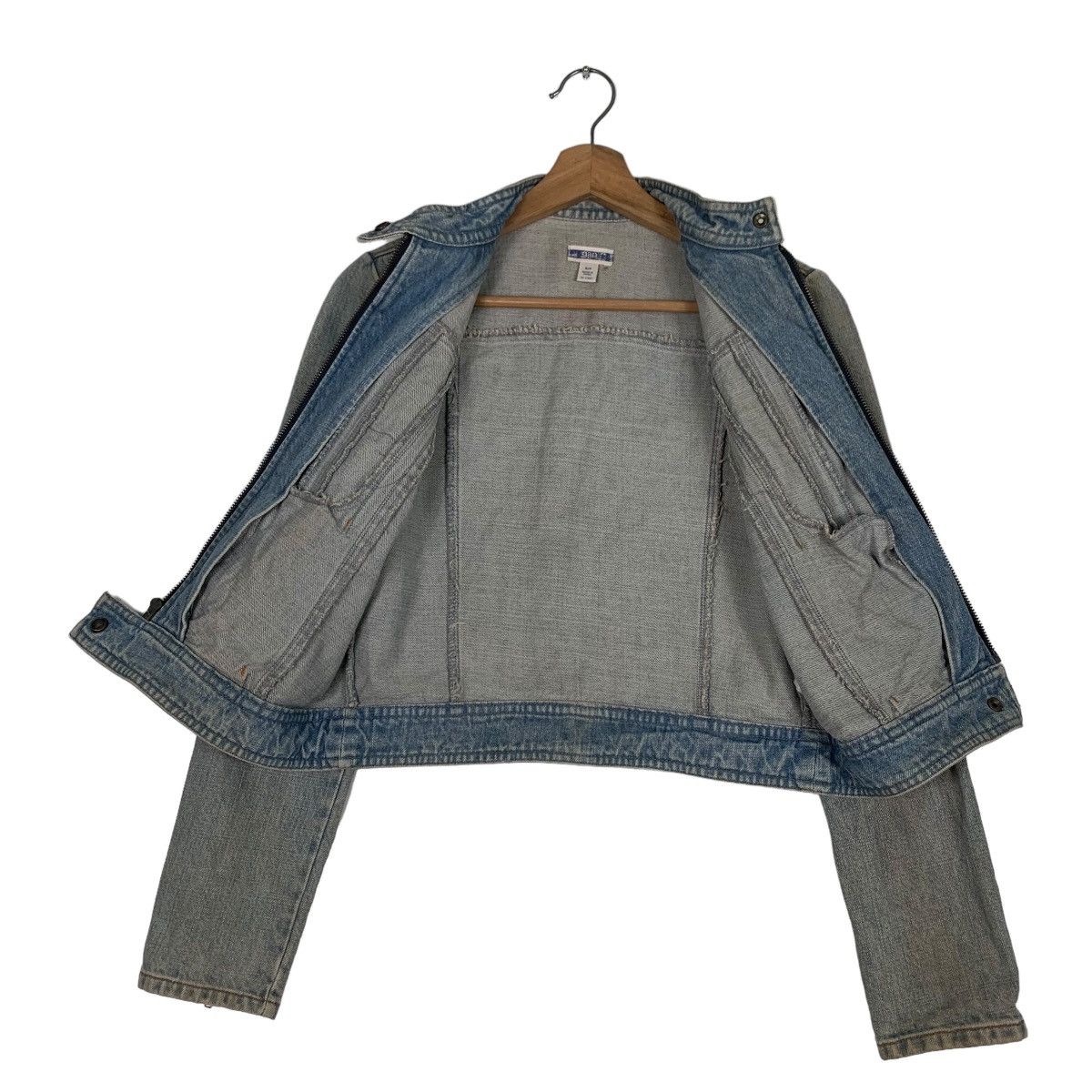 Gap GAP Washed Cropped Denim Jacket #0601-C28 Size S / US 4 / IT 40 - 13 Thumbnail