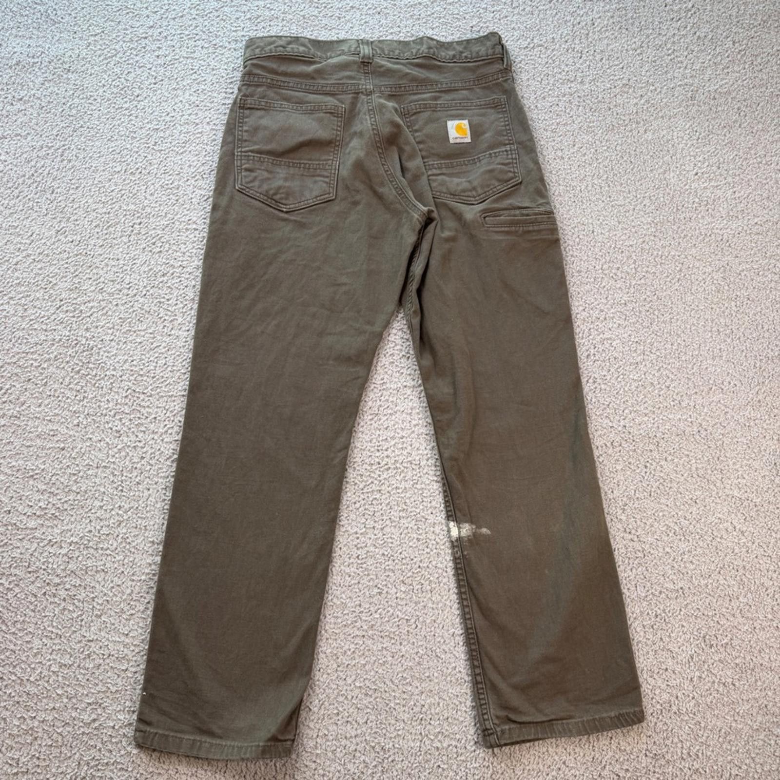 Carhartt Carhartt Rugged Flex Relaxed Fit Canvas Pants Brown 30x28 Size US 30 / EU 46 - 2 Thumbnail