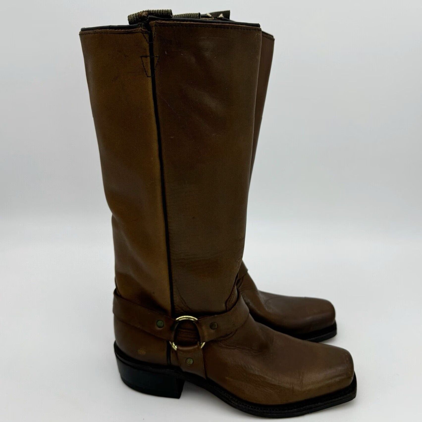 Vintage VINTAGE ACME DINGO 13" HARNESS BOOTS 6.5 D BROWN LEATHER COWBOY SQUARE TOE USA MADE Unisex Size US 7 / IT 37 - 2 Thumbnail