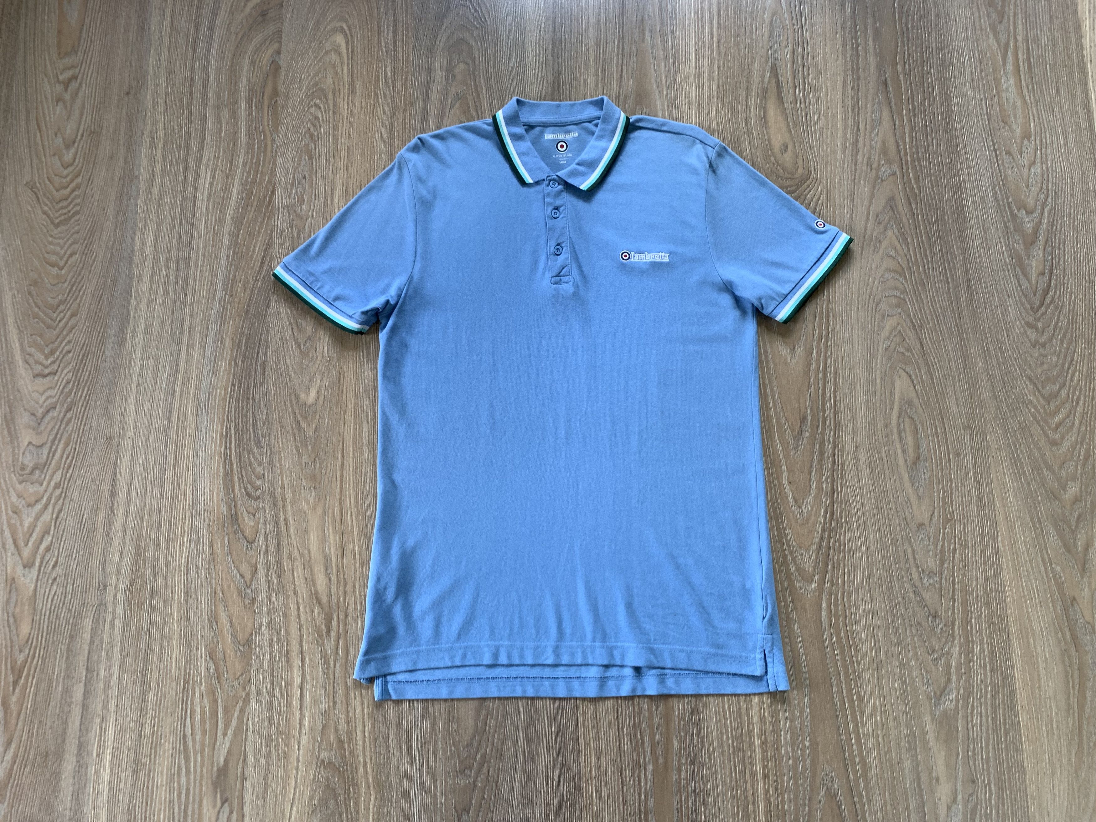Japanese Brand × Lambretta Lambretta Cotton Light Blue Polo T Shirt Size US L / EU 52-54 / 3 - 1 Thumbnail