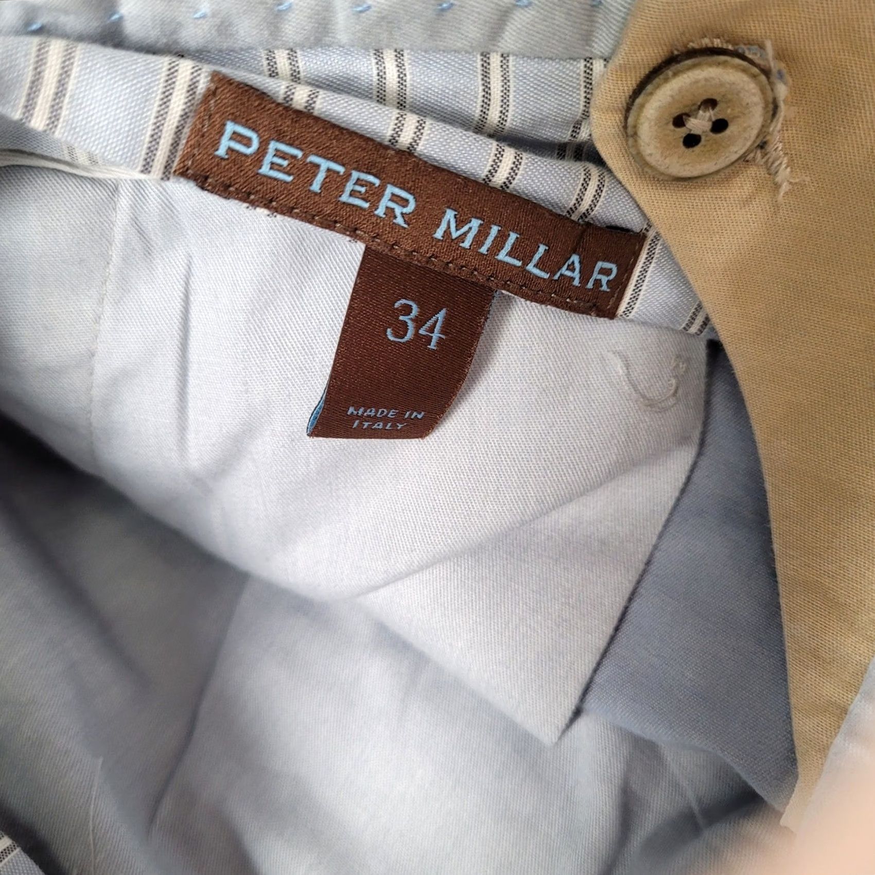 Peter Millar Peter Millar Mens Pants Khaki Chinos Dress Trousers Golf Size 34 Size US 34 / EU 50 - 2 Thumbnail