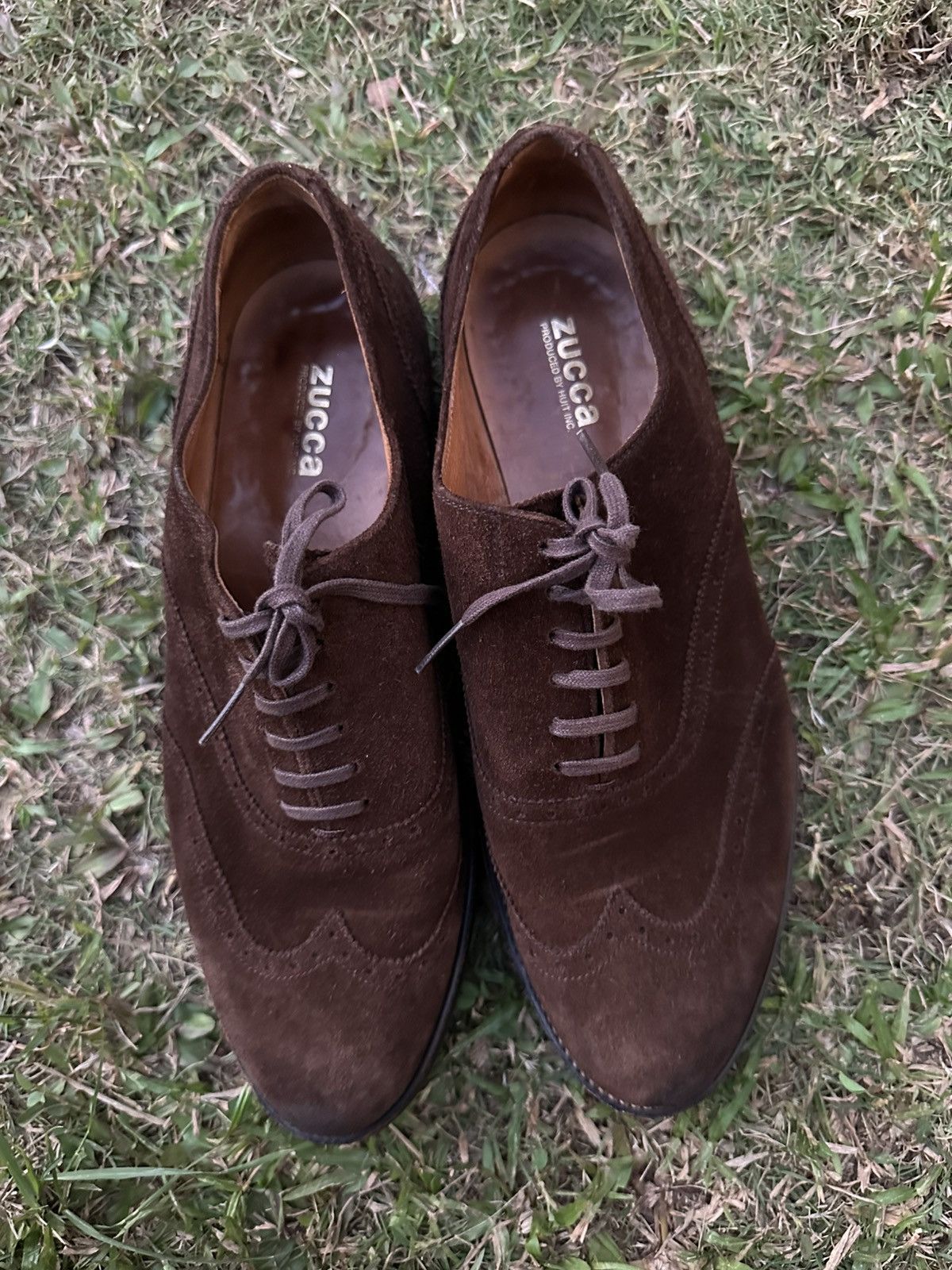 Zucca Vintage Zucca Oxford Wingtip Brown Suede Shoes Size US 7 / EU 40 - 11 Thumbnail