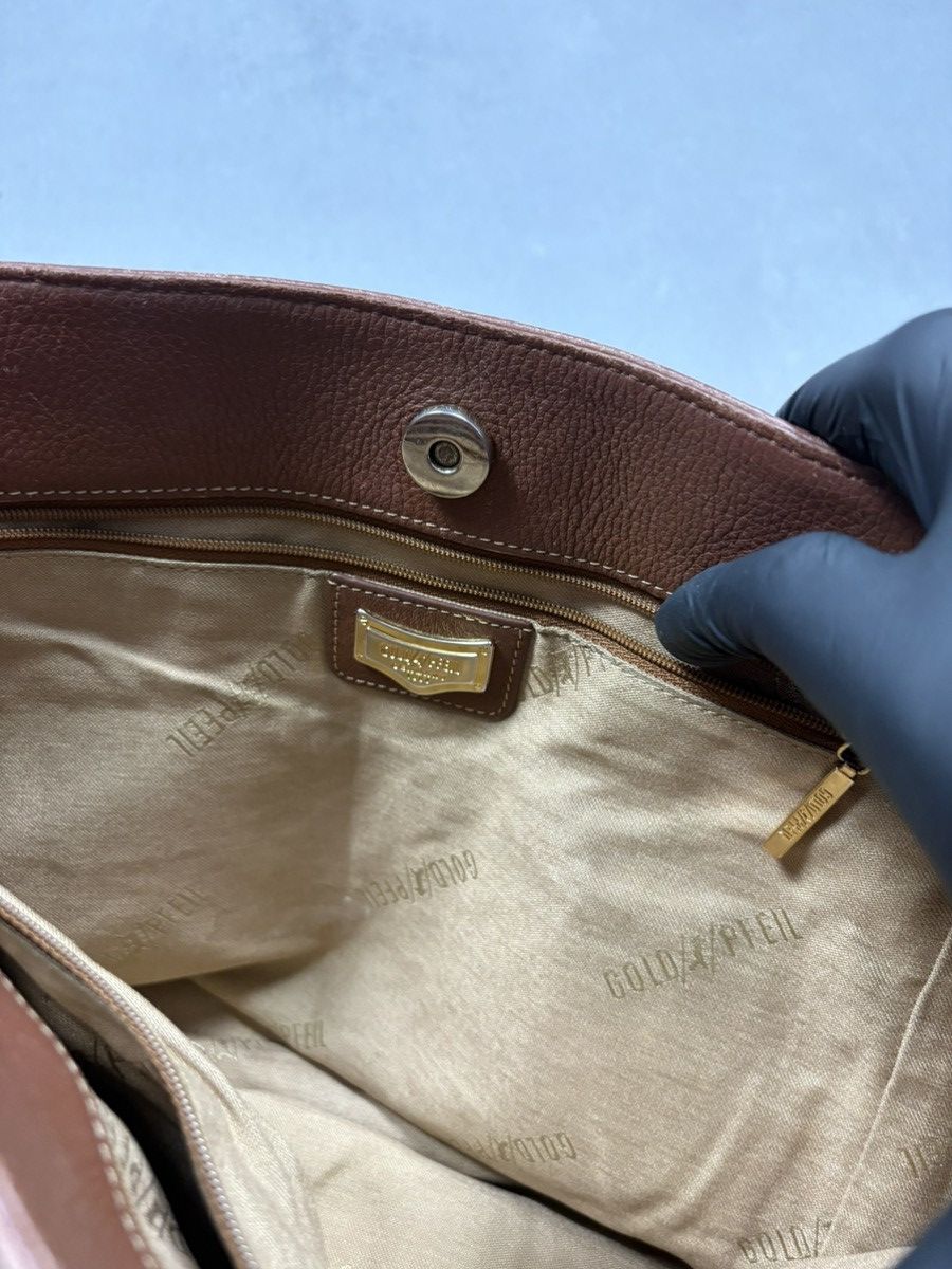 Vintage Goldpfeil Germany 1856 Brown Leather Tote Bag Vintage Luxury Size ONE SIZE - 13 Thumbnail