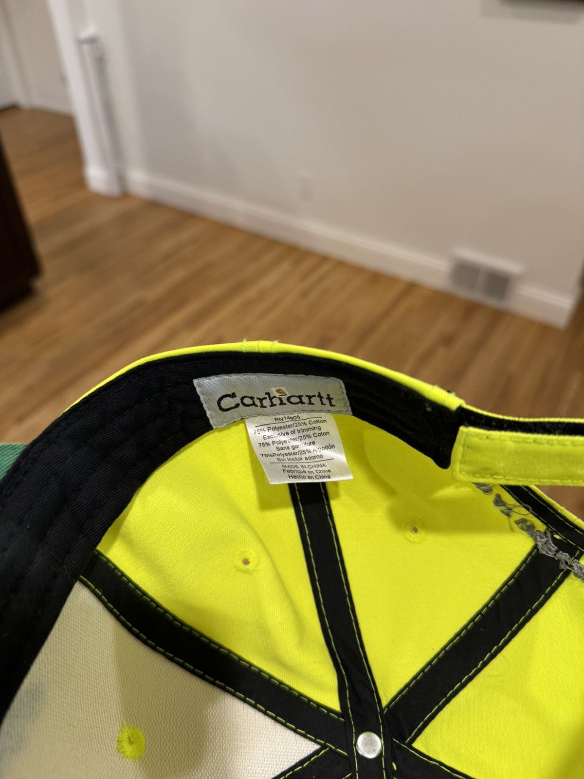 Carhartt × Vintage Discontinued fluorescent green/yellow Carhartt hat Size ONE SIZE - 5 Thumbnail