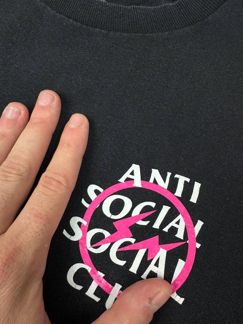 Anti Social Social Club Anti Social Social Club x Fragment Pink Bolt T Shirt Tee Size US S / EU 44-46 / 1 - 6 Thumbnail