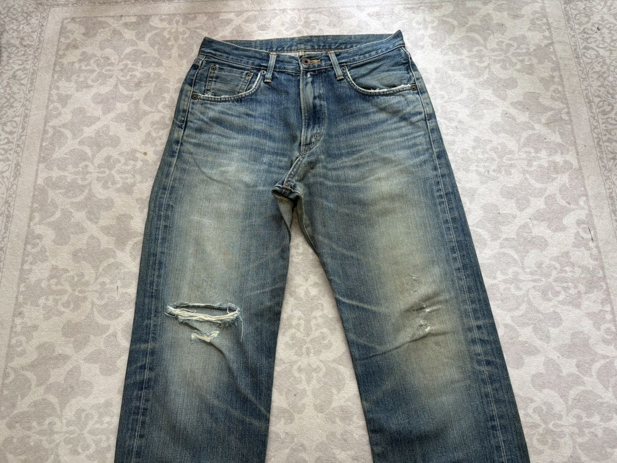 Edwin Edwin 505X Selvedge Orange Tab Distressed Denim Jeans Size US 31 - 7 Thumbnail
