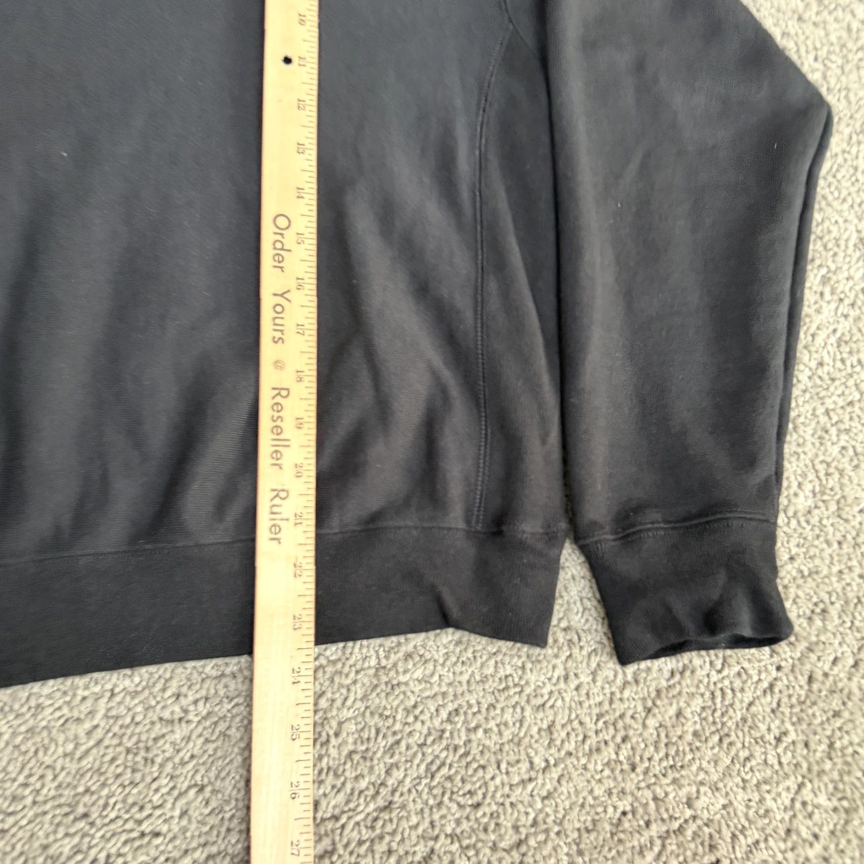 Champion Champion Hoodie Womens Large Black Script Logo Fleece Reverse Weave Size L / US 10 / IT 46 - 7 Thumbnail