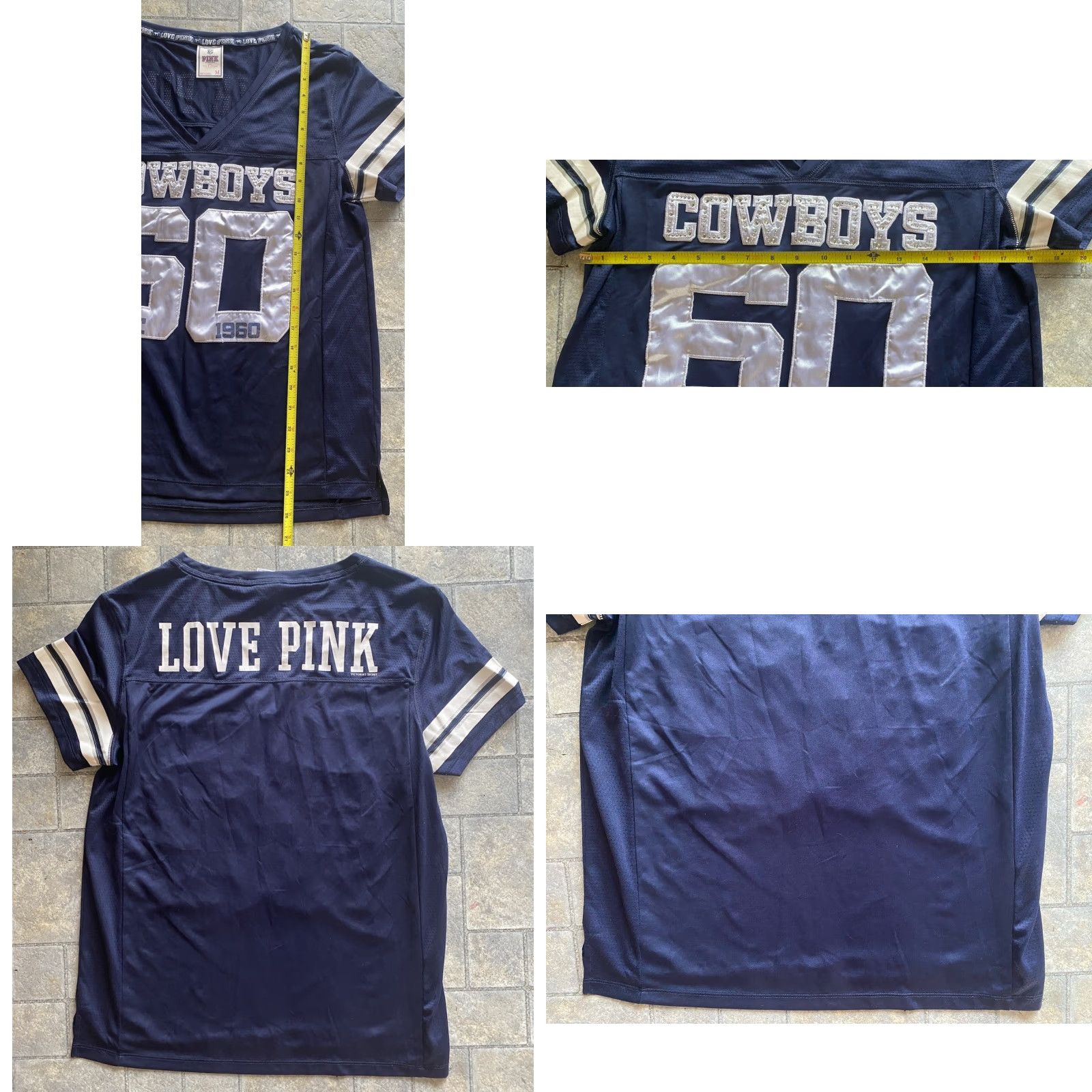 Pinko PINK 5th Ocean Dallas Cowboys Blue Jersey Shirt Women M Ocean Women’s M Dallas Cowboys Blue Jersey Shirt 60 #60 Size M / US 6-8 / IT 42-44 - 8 Thumbnail