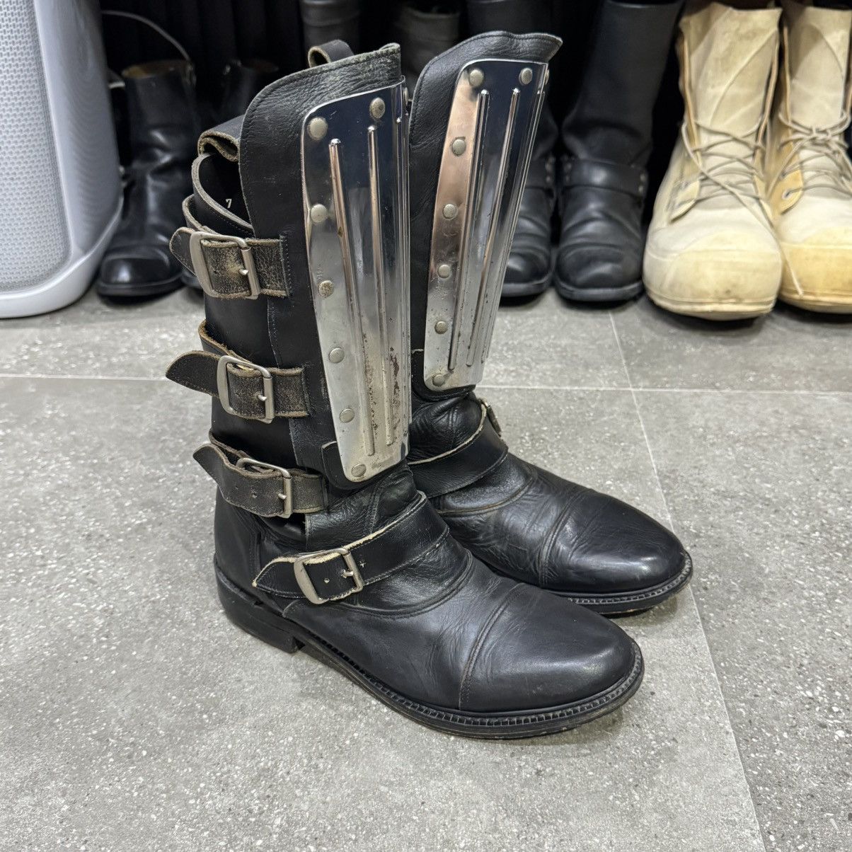 Dr. Martens Vintage Mad Max Avant Garde Metal Plated Leather Boots Size US 7 / EU 40 - 15 Thumbnail