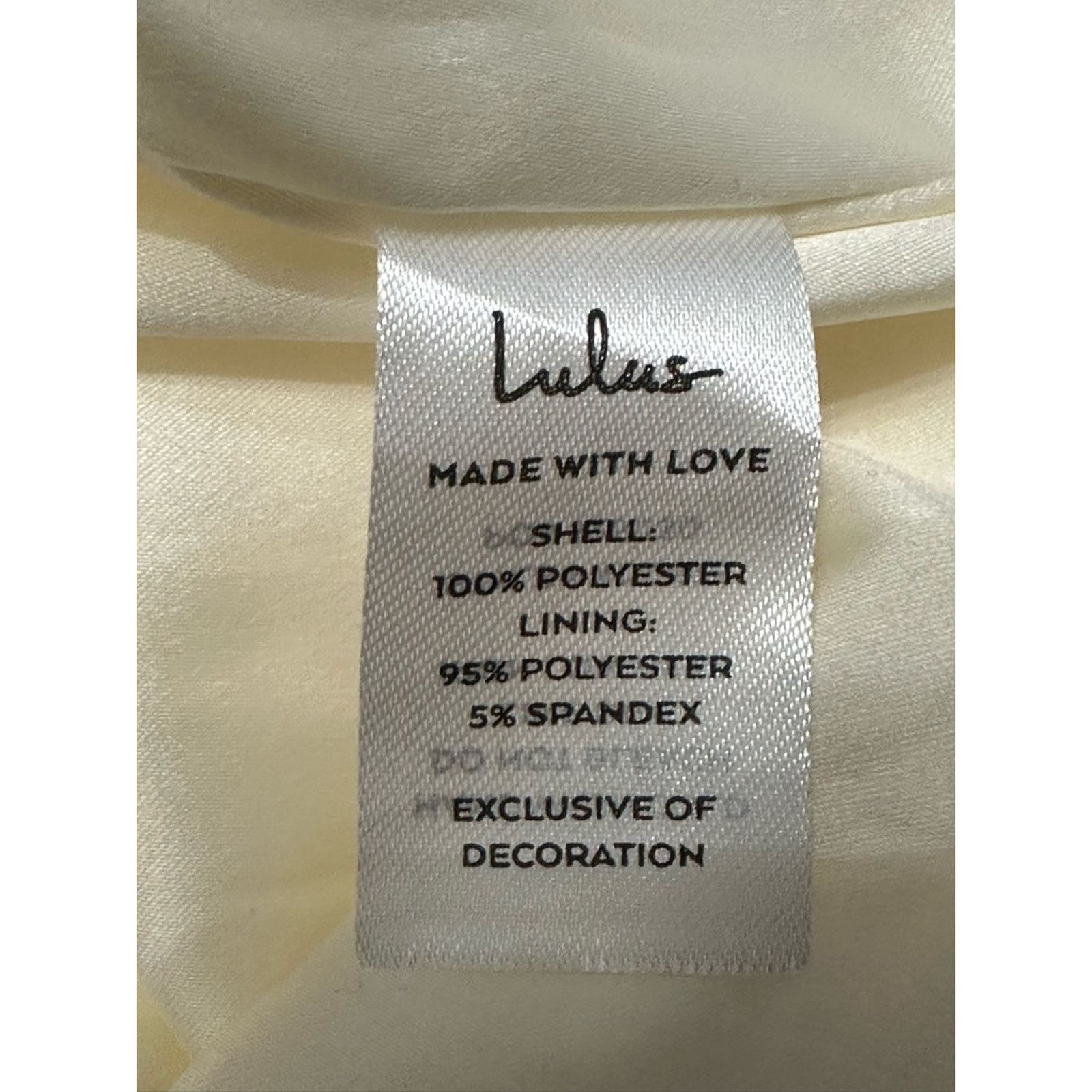 Lulus Blouson Midi Dress One Sleeve Fringe Off White XS NWOT