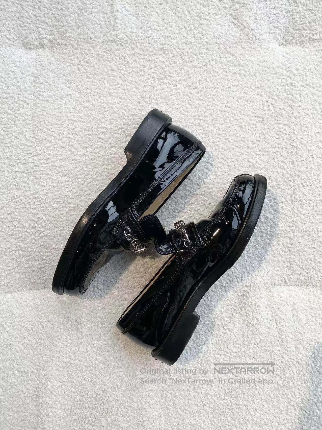 Chanel Chanel Patent leather letter logo loafers| Size US 5.5 / IT 35.5 - 3 Thumbnail