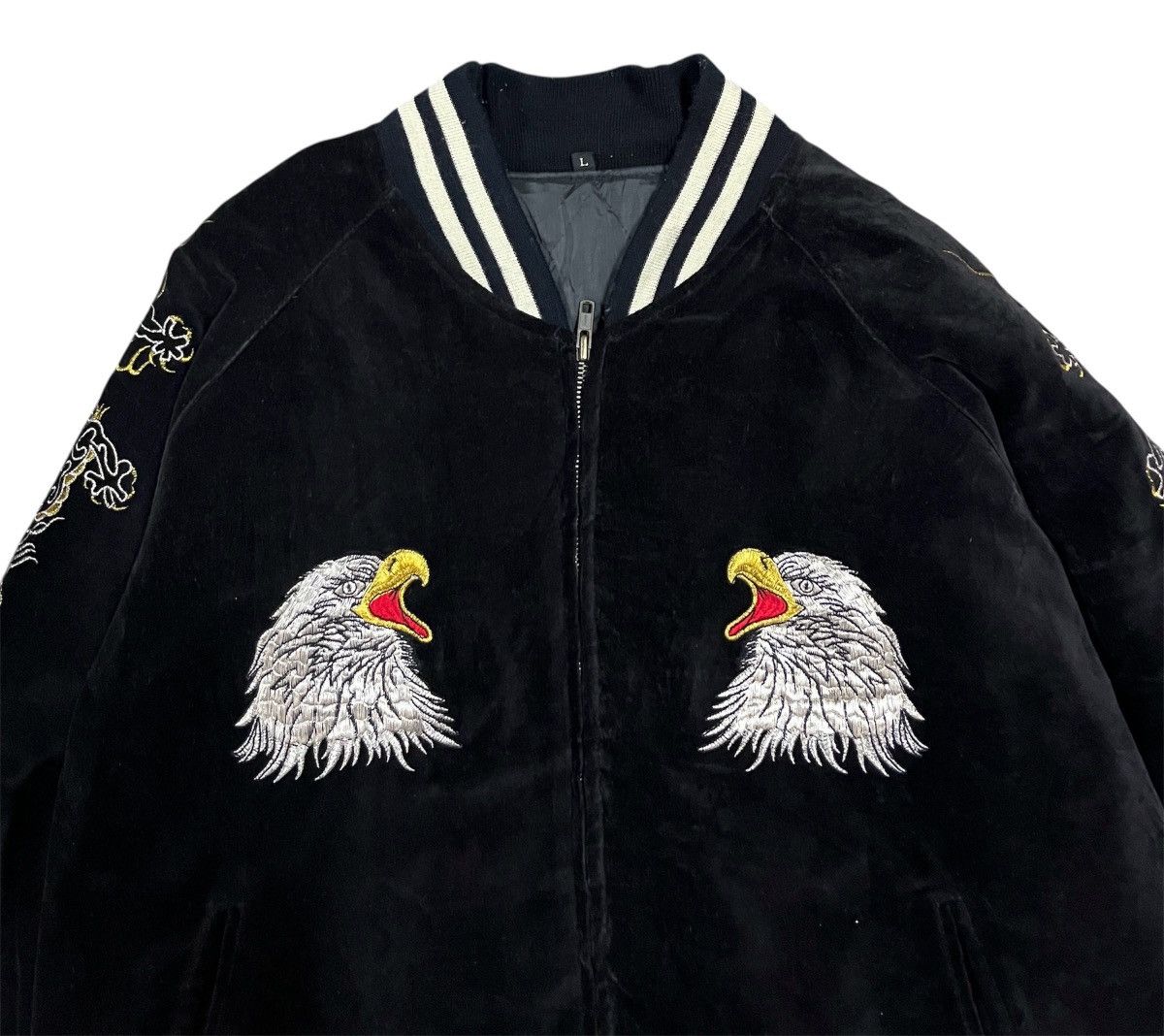 Japanese Brand Bomber jacket sukajan japan yokosuka souvenir velvet Size US L / EU 52-54 / 3 - 4 Thumbnail
