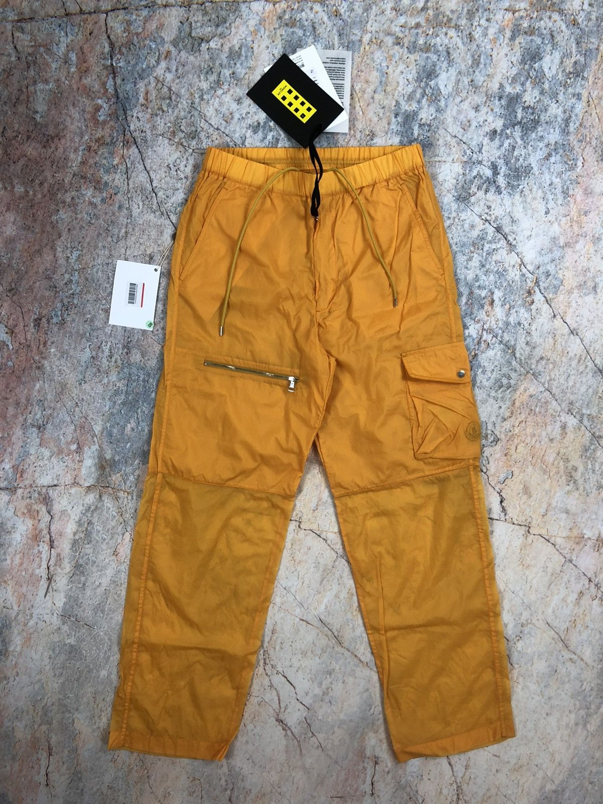 image of Moncler Cargo New Nylon Pants in Orange, Men's (Size 34)